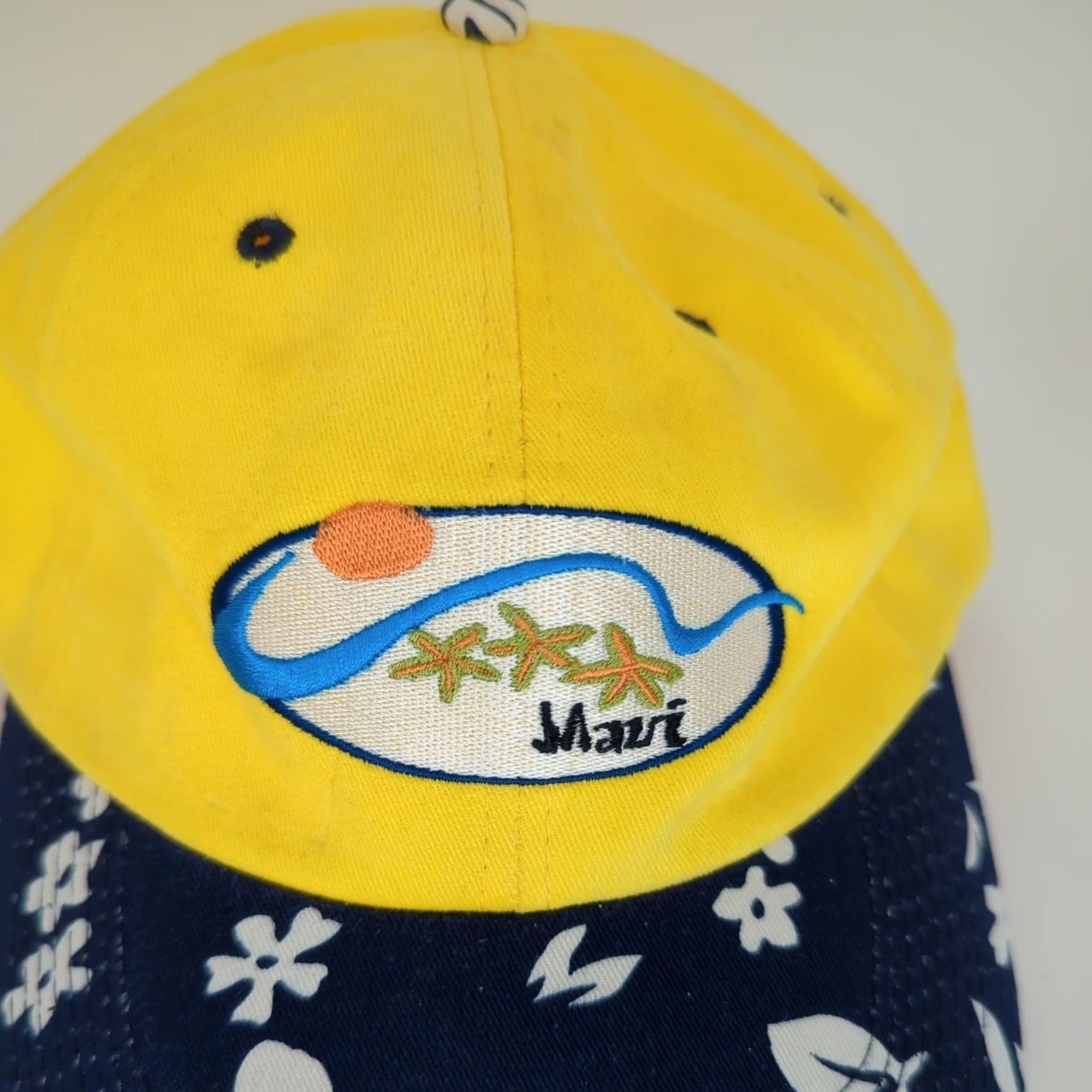 Vintage VINTAGE Loop Hawaii Ball Hat Floral Yellow Embroidered Diamond Head Baseball Cap Men Adjustable Canvas Cotton USA Theme Size ONE SIZE - 2 Thumbnail