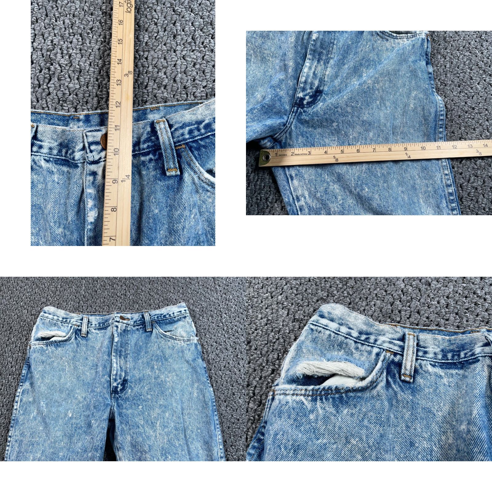 Denime VINTAGE Rustler Jeans 80s Denim Adults Men 32 x 26 Light Blue 5-Pocket 80s Retro Hipster Talon Zipper Mens Size US 32 / EU 48 - 8 Thumbnail
