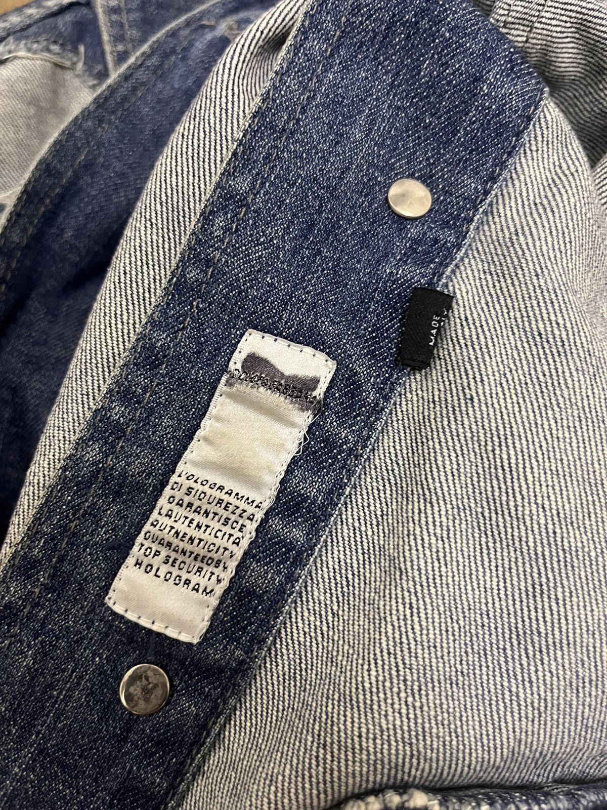 Dolce & Gabbana AW04 Dolce&Gabbana Reconstructed Denim Jacket Size US L / EU 52-54 / 3 - 6 Thumbnail