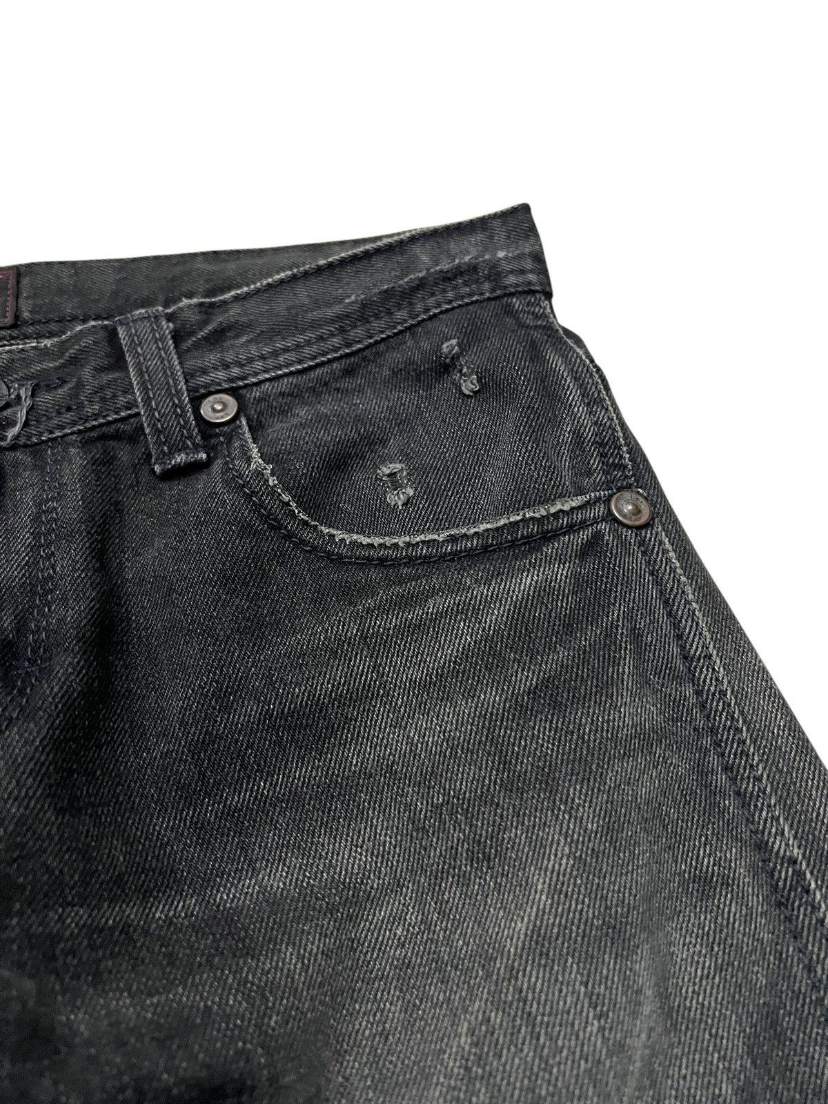 If Six Was Nine × Lee 🌈80s Lee Riders Beams Distress Ripped Zipper Jean Size US 30 / EU 46 - 7 Thumbnail
