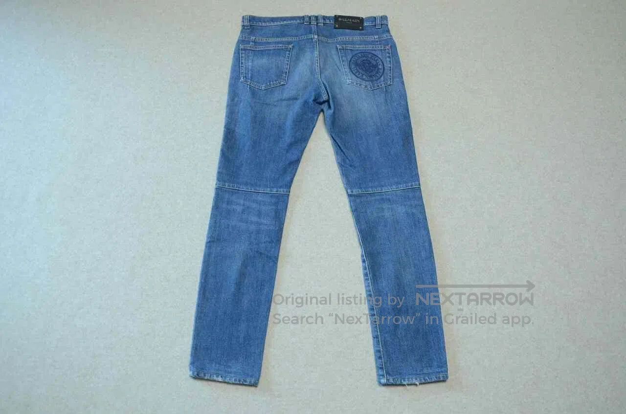 Balmain Balmain Classic Knee Fold Biker Jeans. Size US 31 - 6 Thumbnail