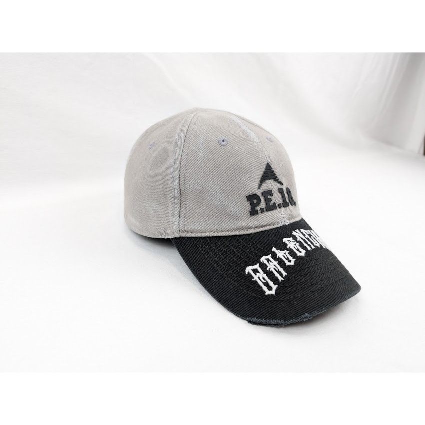 Balenciaga o1rshd1 Size: L / Cut Up Hat / Cap in Gray/Black Size ONE SIZE - 4 Thumbnail