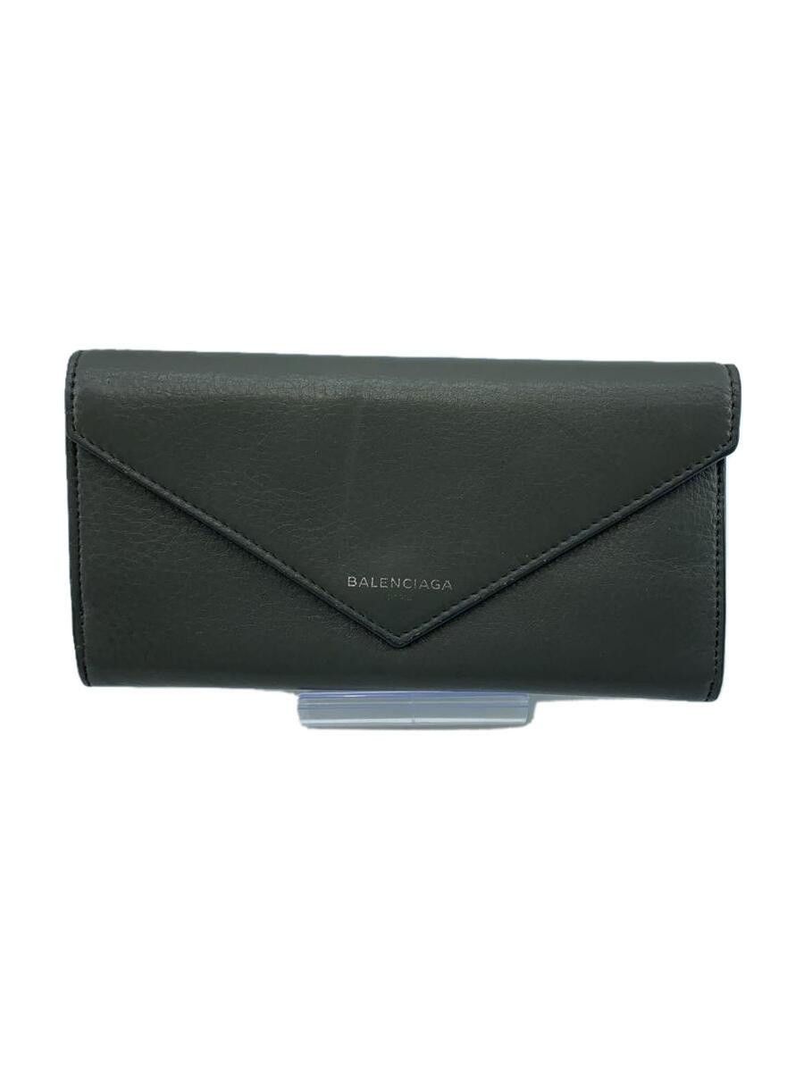 Balenciaga Balenciaga Paper Leather Long Wallet Grey Logo Size ONE SIZE - 1 Thumbnail