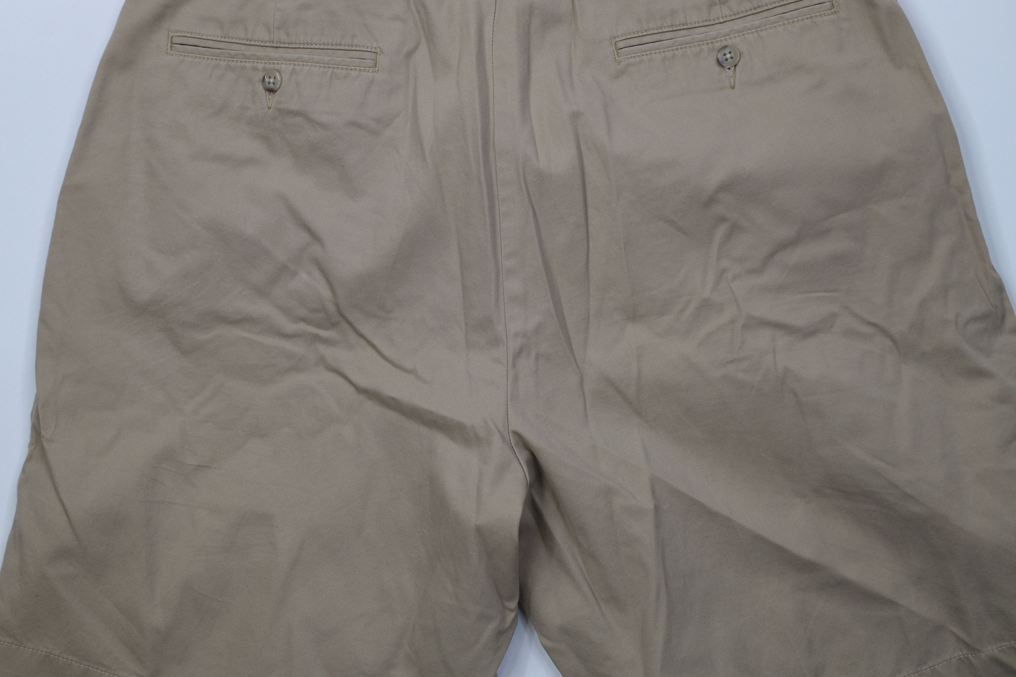 Ralph Lauren Vintage 90s Ralph Lauren Golf Golfing Shorts Beige Cotton Size US 36 / EU 52 - 11 Thumbnail
