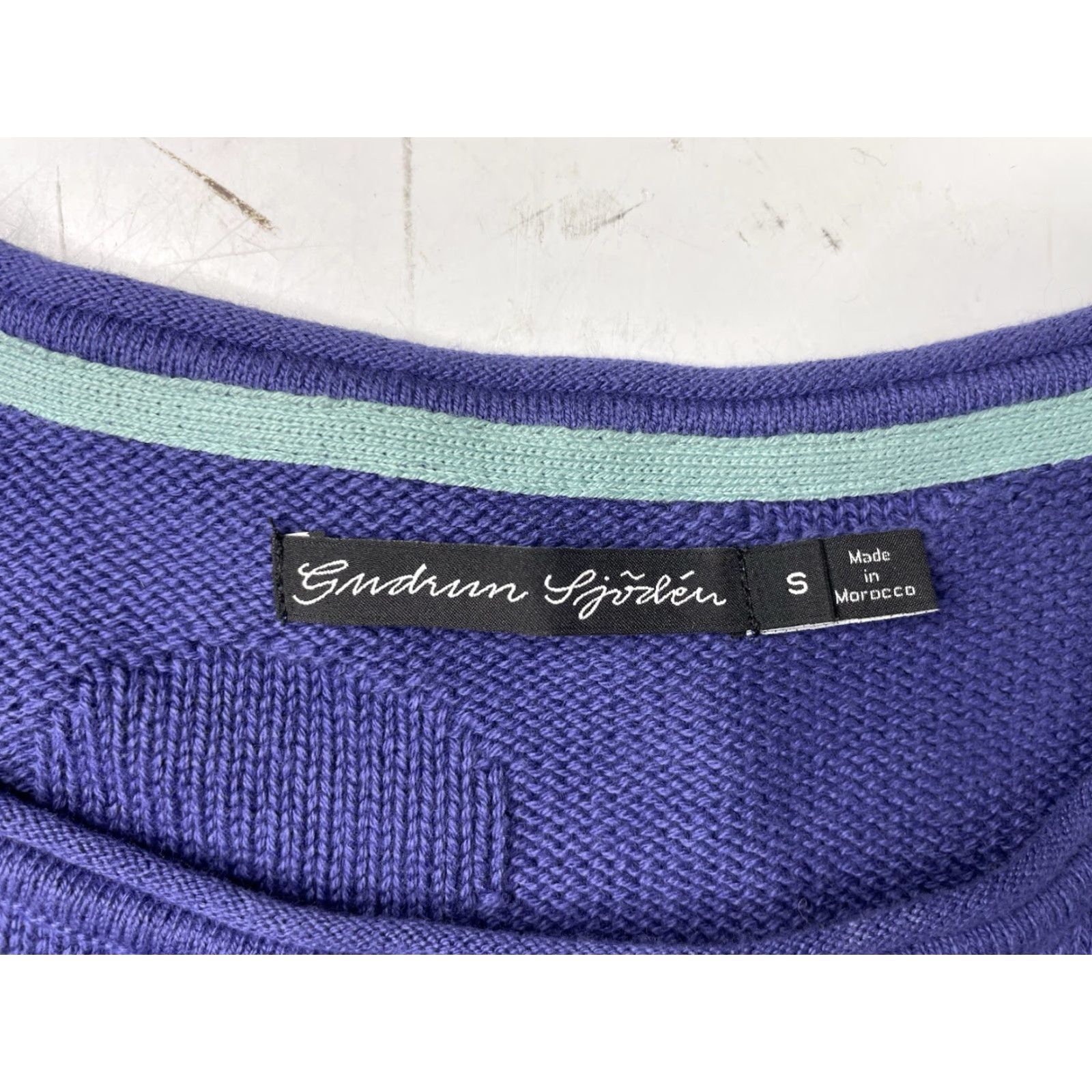 Vintage Gudrun Sjoden Womens Knit Sweater Pullover Polka Dot Size S Blue Cotton Knit Long Sleeve Women Pullover Size S Womens Size S / US 4 / IT 40 - 3 Thumbnail