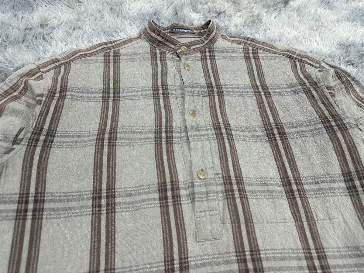 Issey Miyake 🔥80s Issey Miyake Men Wool Half Button Shirt Size US L / EU 52-54 / 3 - 3 Thumbnail