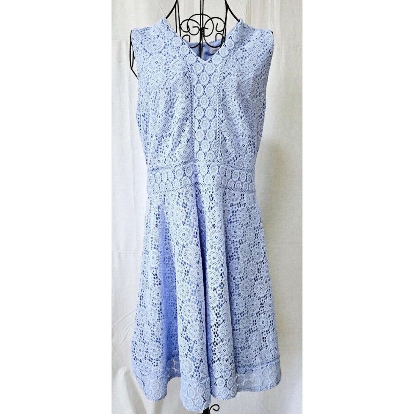 Other Charter Club Sleeveless Lace Dress Blue Old Money Size M Size M / US 6-8 / IT 42-44 - 3 Thumbnail