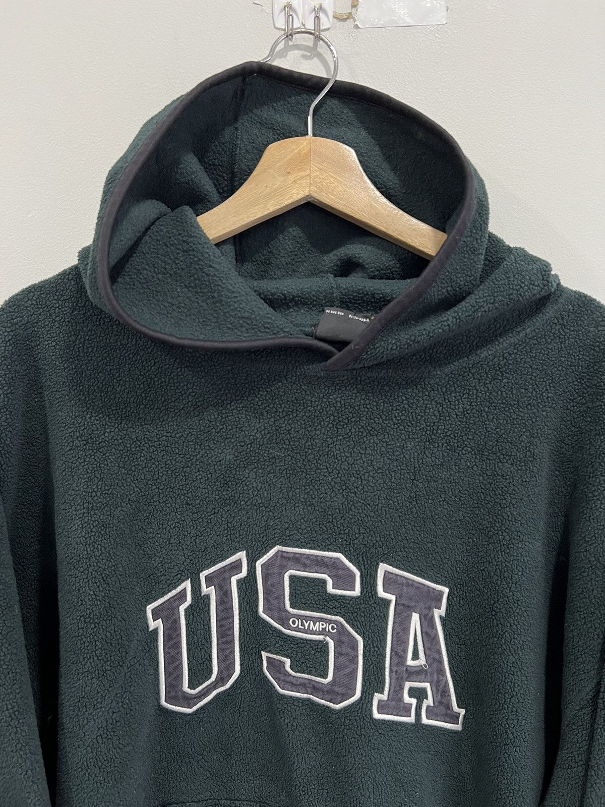 Vintage Vintage USA Olympic Fleece Sweater Hoodie forest green Size US M / EU 48-50 / 2 - 4 Thumbnail