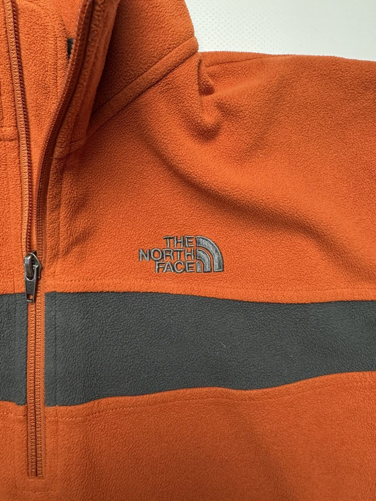 The North Face The North Face TKA 100 Quarter-Zip Fleece - Orange/Grey Size US S / EU 44-46 / 1 - 3 Thumbnail