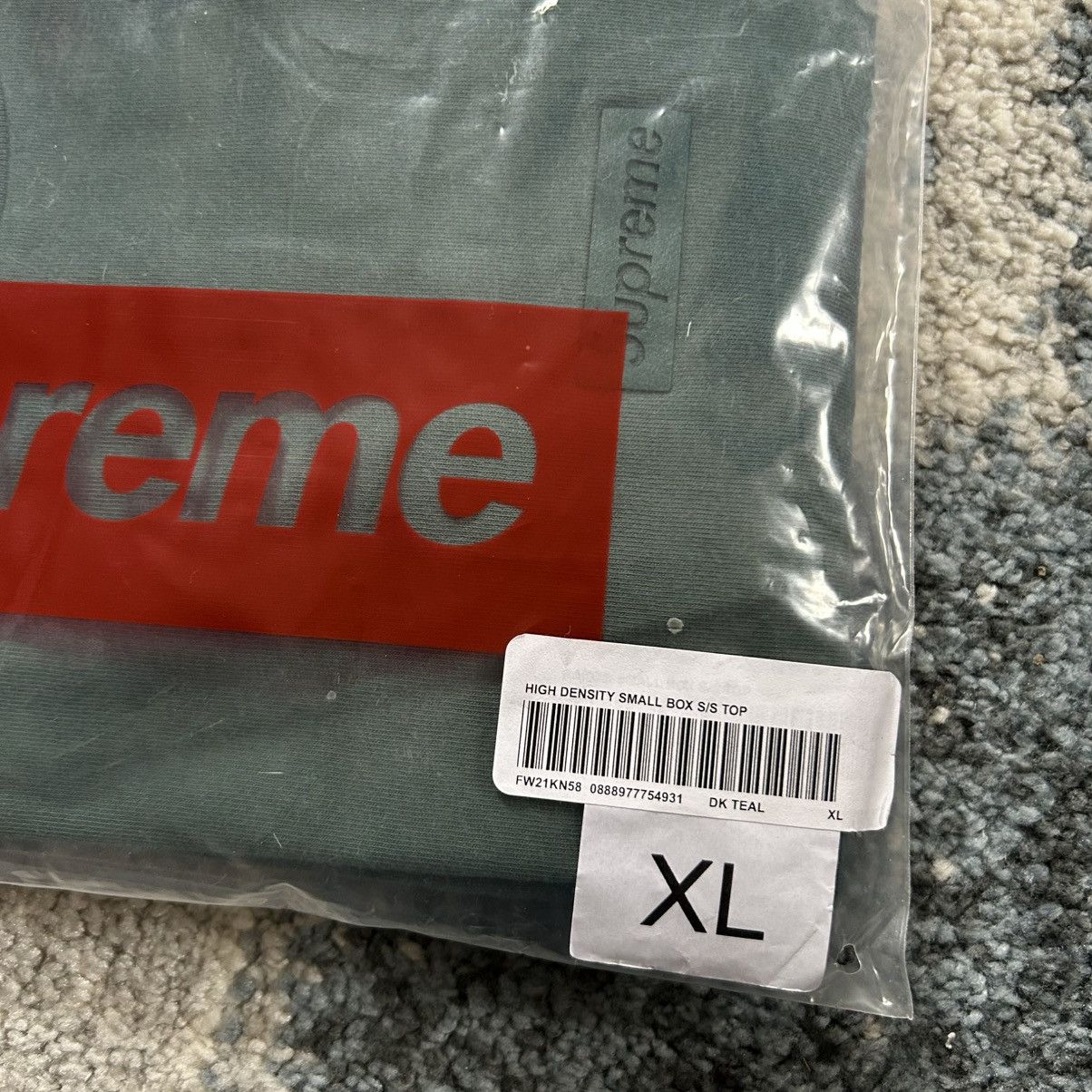 Supreme HiGH DENSiTY SMALL BOX LOGO S/S TOP SHORTSLEEVE TEE AQUA Size US XL / EU 56 / 4 - 5 Thumbnail