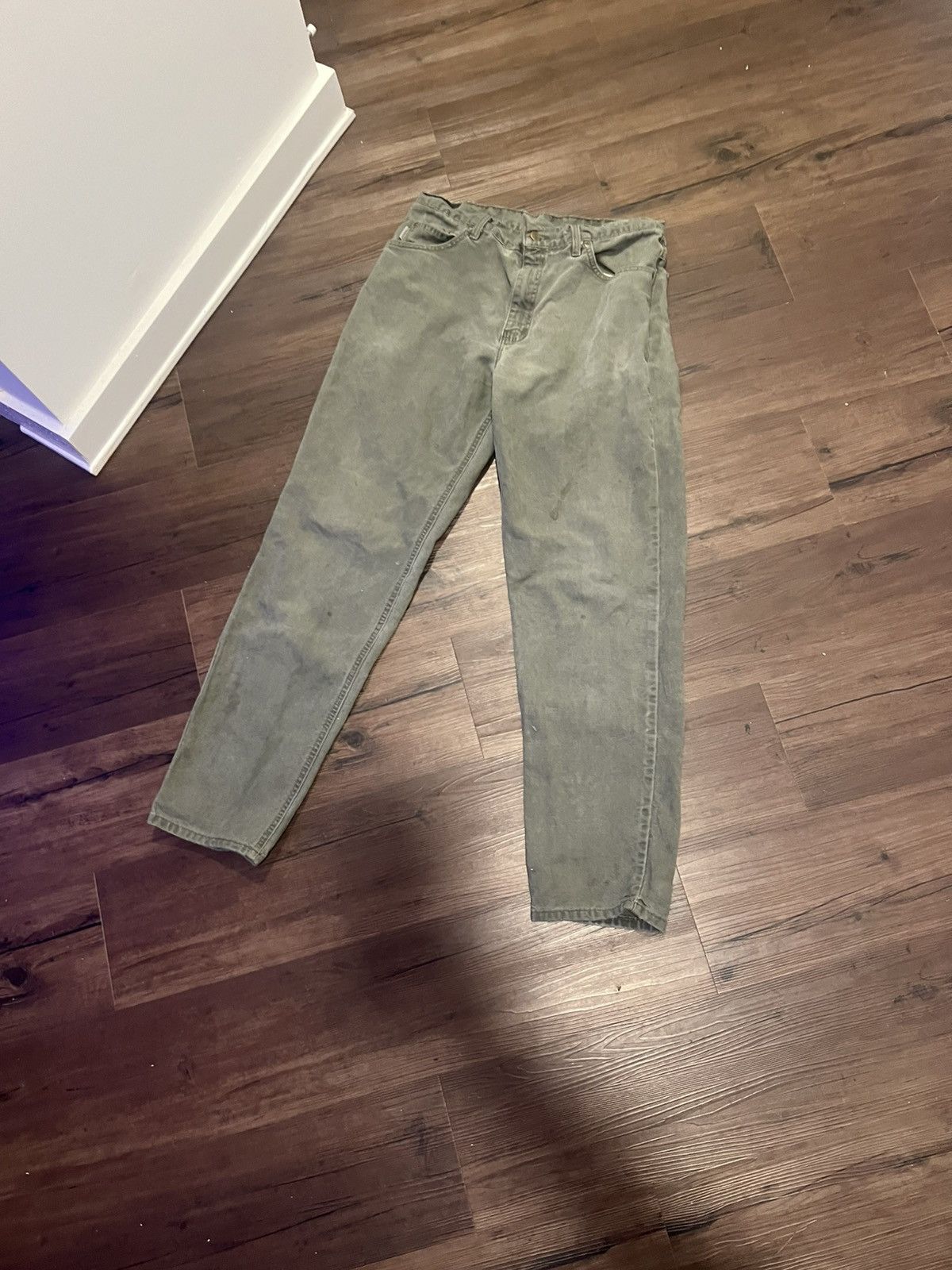 Carhartt Vintage Carhartt Carpenter Pants Olive Green Size US 30 / EU 46 - 1 Thumbnail