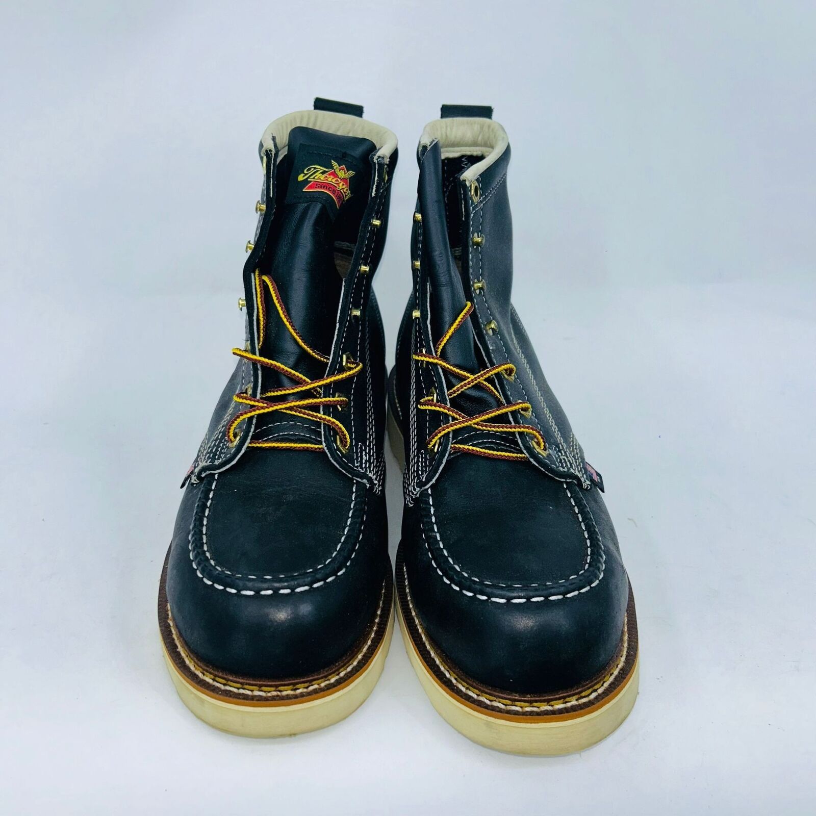 Thorogood THOROGOOD MENS 804-6201 BLACK 6" STEEL TOE BOOTS SIZE 10 2E Size US 10 / EU 43 - 2 Thumbnail