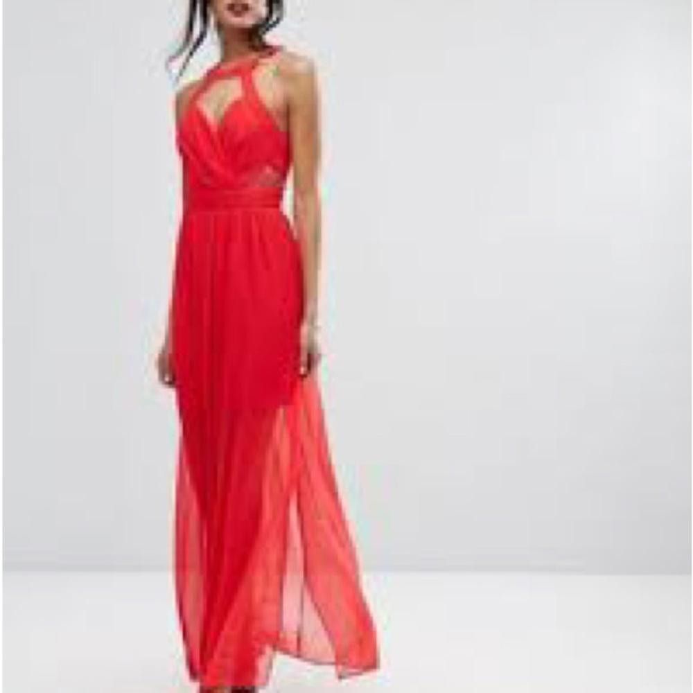 Designer BCBGeneration l Red Maxi W Lace Detail Size 4 Size S / US 4 / IT 40 - 12 Thumbnail