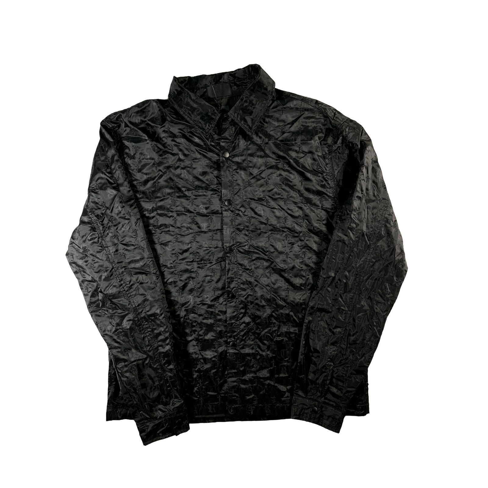 RTA Monogram Cross Windbreaker Black Jacket