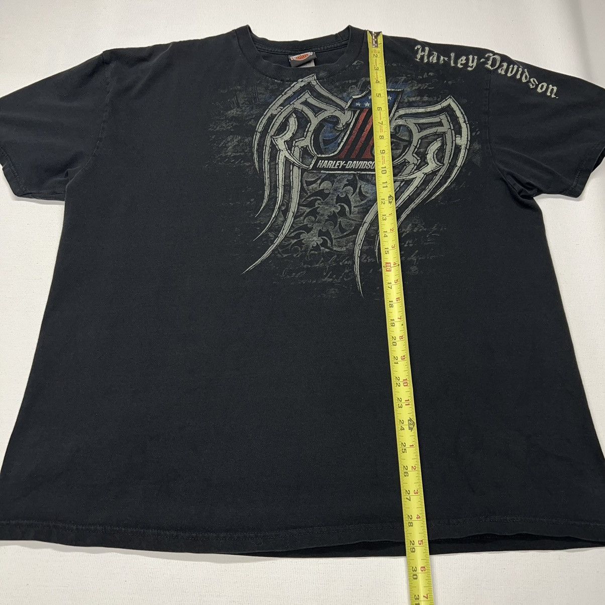Harley Davidson × Vintage Harley Davidson Tee Shirt Black Biker Motorcycle Wings Flame Size US XXL / EU 58 / 5 - 20 Thumbnail