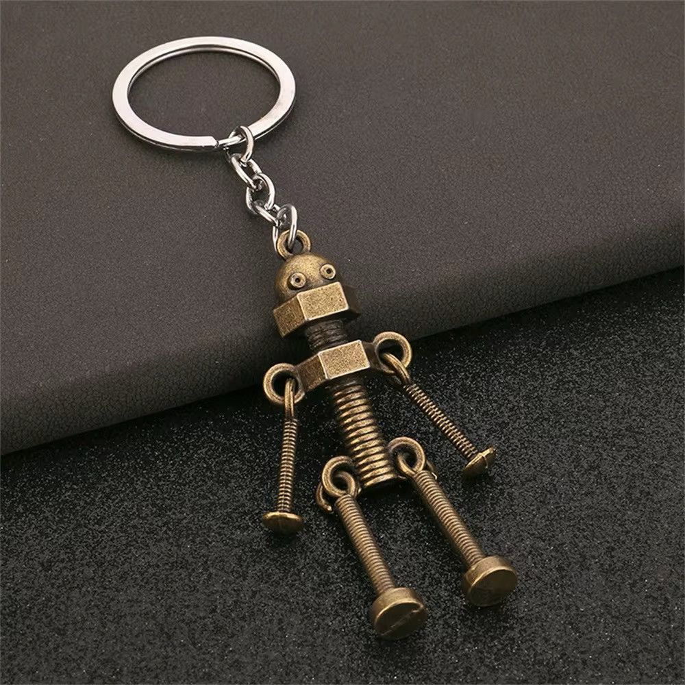 Vintage Creative Screw Robot Keychains Size ONE SIZE - 1 Thumbnail