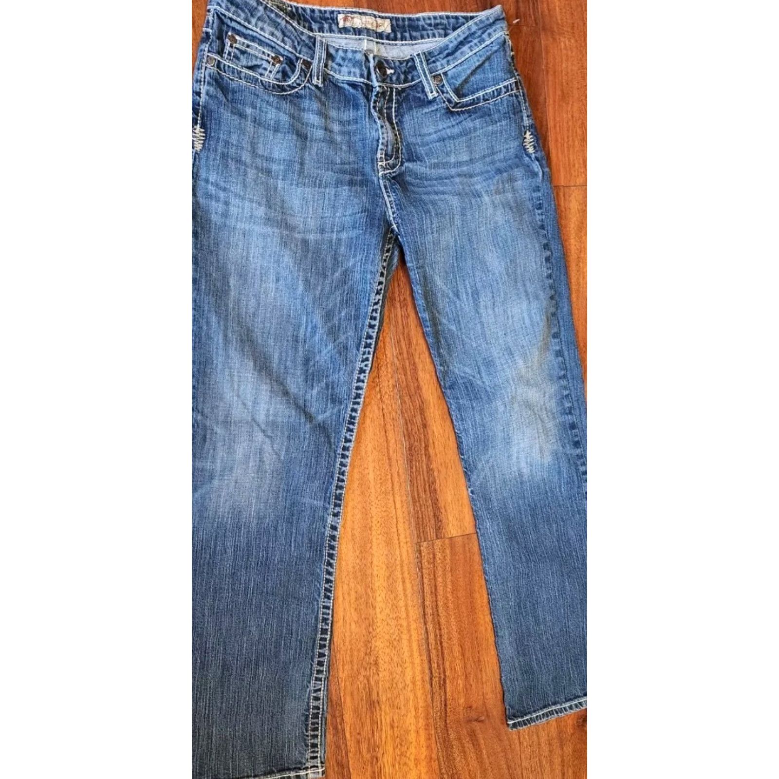 Vintage BKE Taylor Jeans Women’s 30x31.5 Blue Denim Mid Rise Boot Bootcut Stretch Buckle Jeans Size 30" / US 8 / IT 44 - 4 Thumbnail