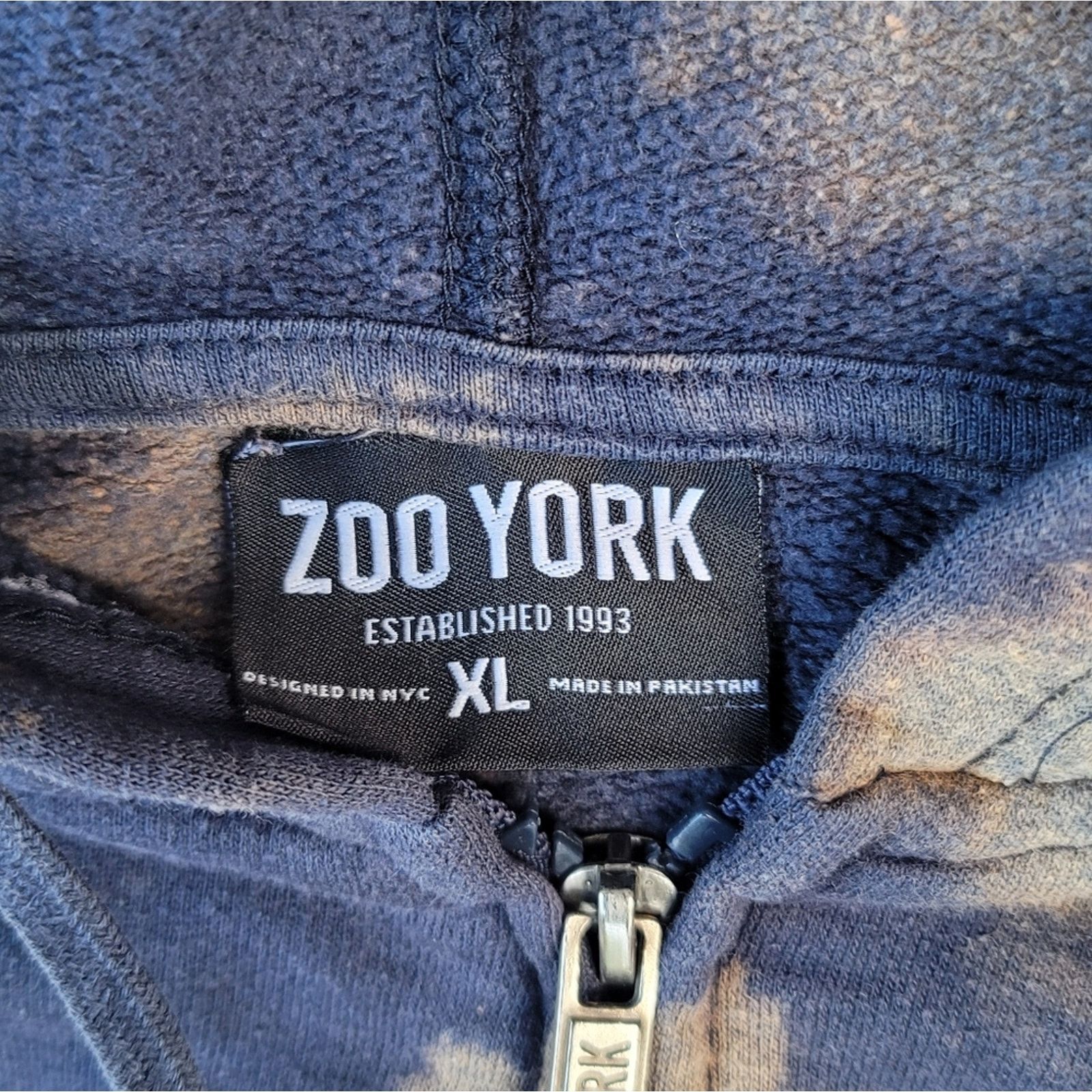 Zoo York Vtg Zoo York Custom Bleach-dyed Hoodie Size US XL / EU 56 / 4 - 5 Thumbnail