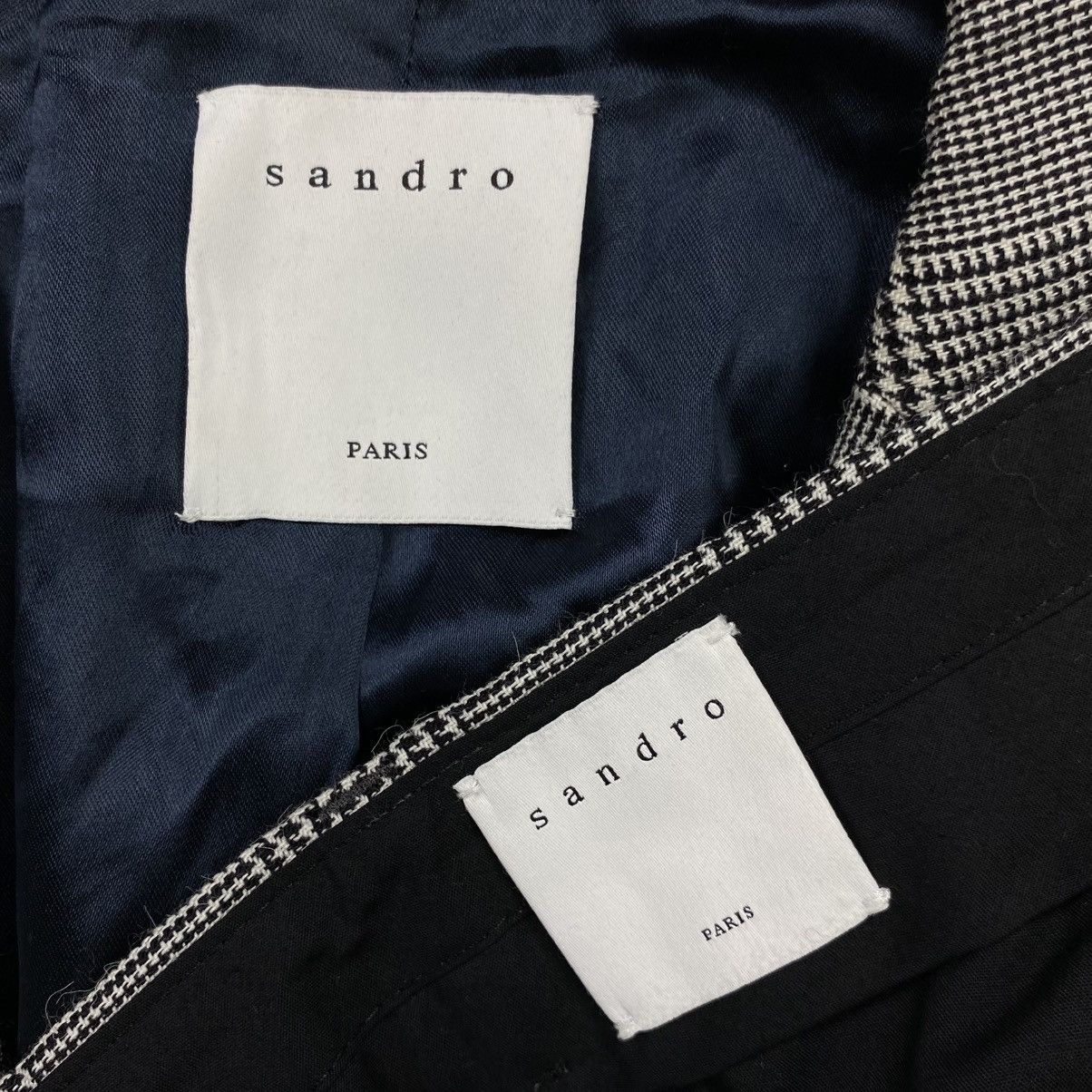 Sandro Houndstooth Check Suit Size 36R - 5 Thumbnail