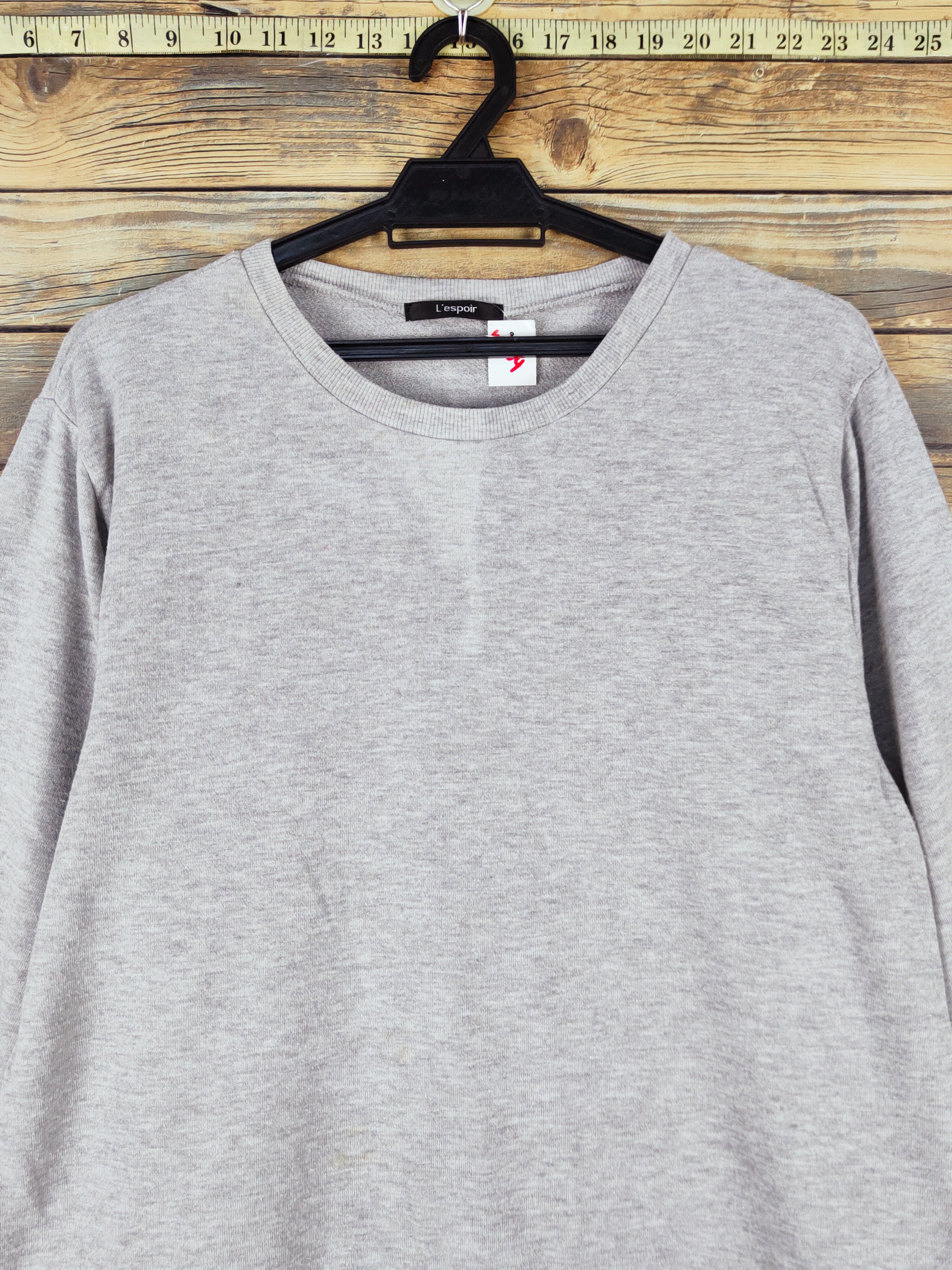 Japanese Brand × Vintage L'espoir Gray Sweatshirts #W1164 Size L / US 10 / IT 46 - 2 Thumbnail