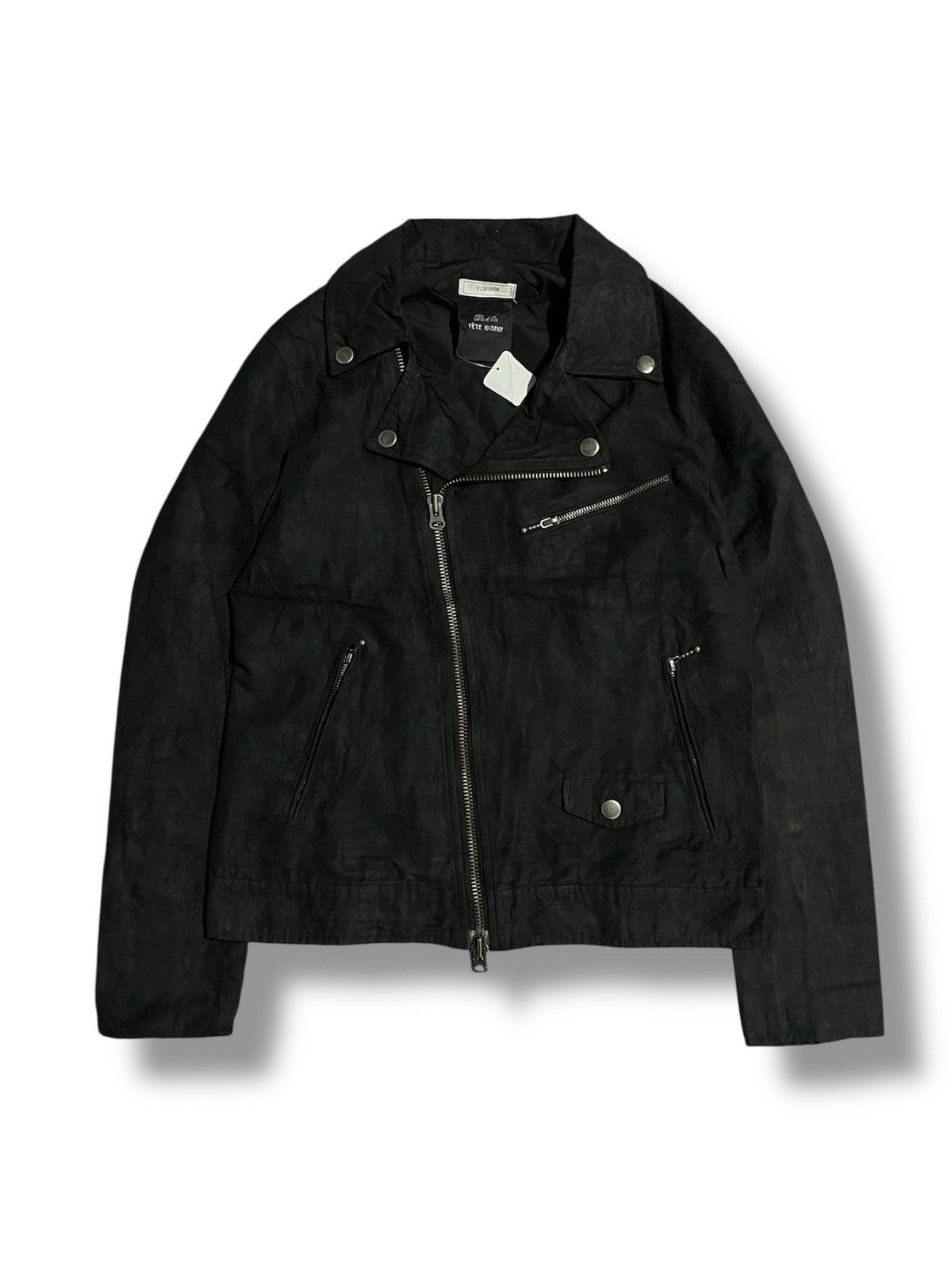 Issey Miyake Tete Homme Suede Ramones Bikers Jacket Size US M / EU 48-50 / 2 - 1 Thumbnail