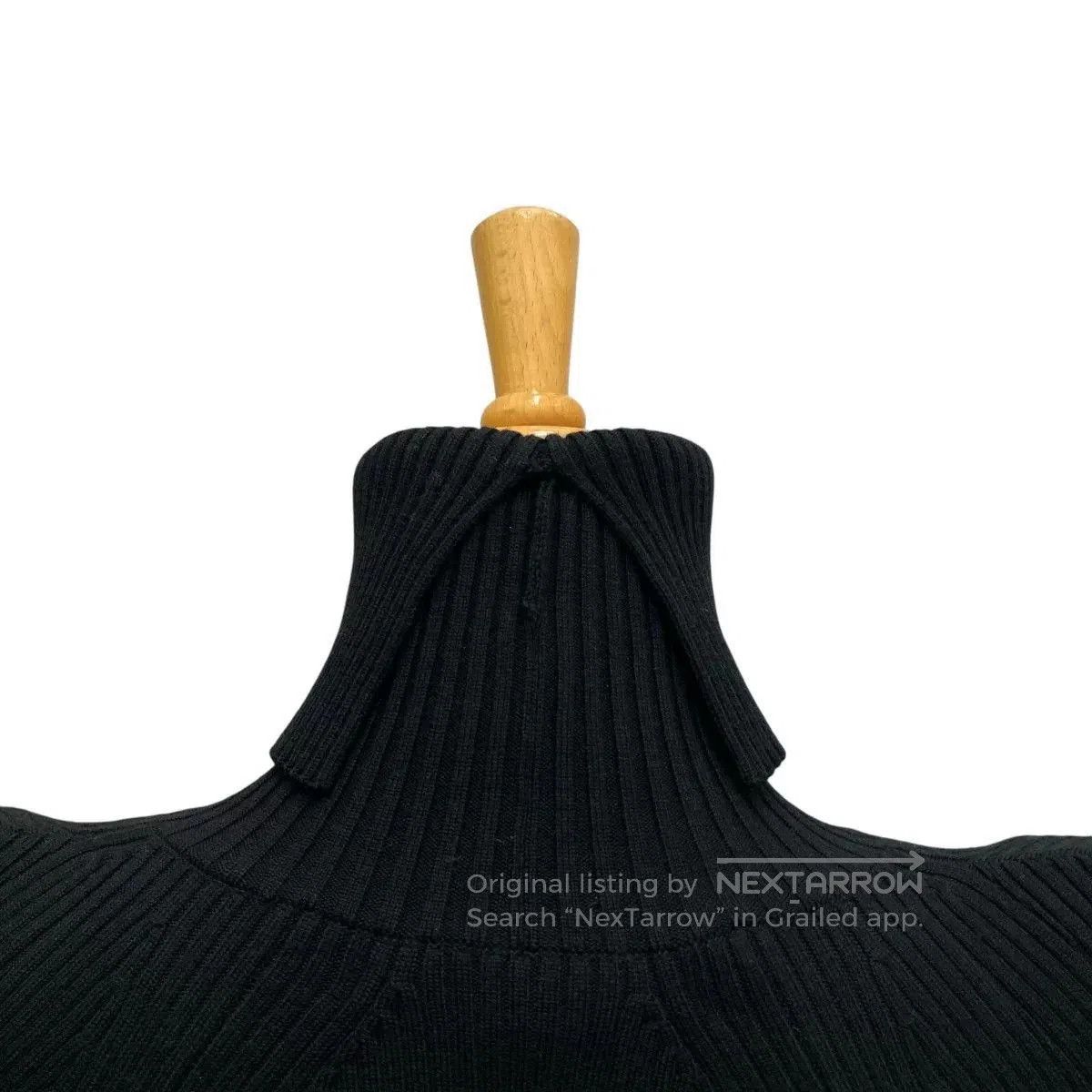 Junya Watanabe sculptural black wool knit top by junya watanabe. Size US M / EU 48-50 / 2 - 6 Thumbnail