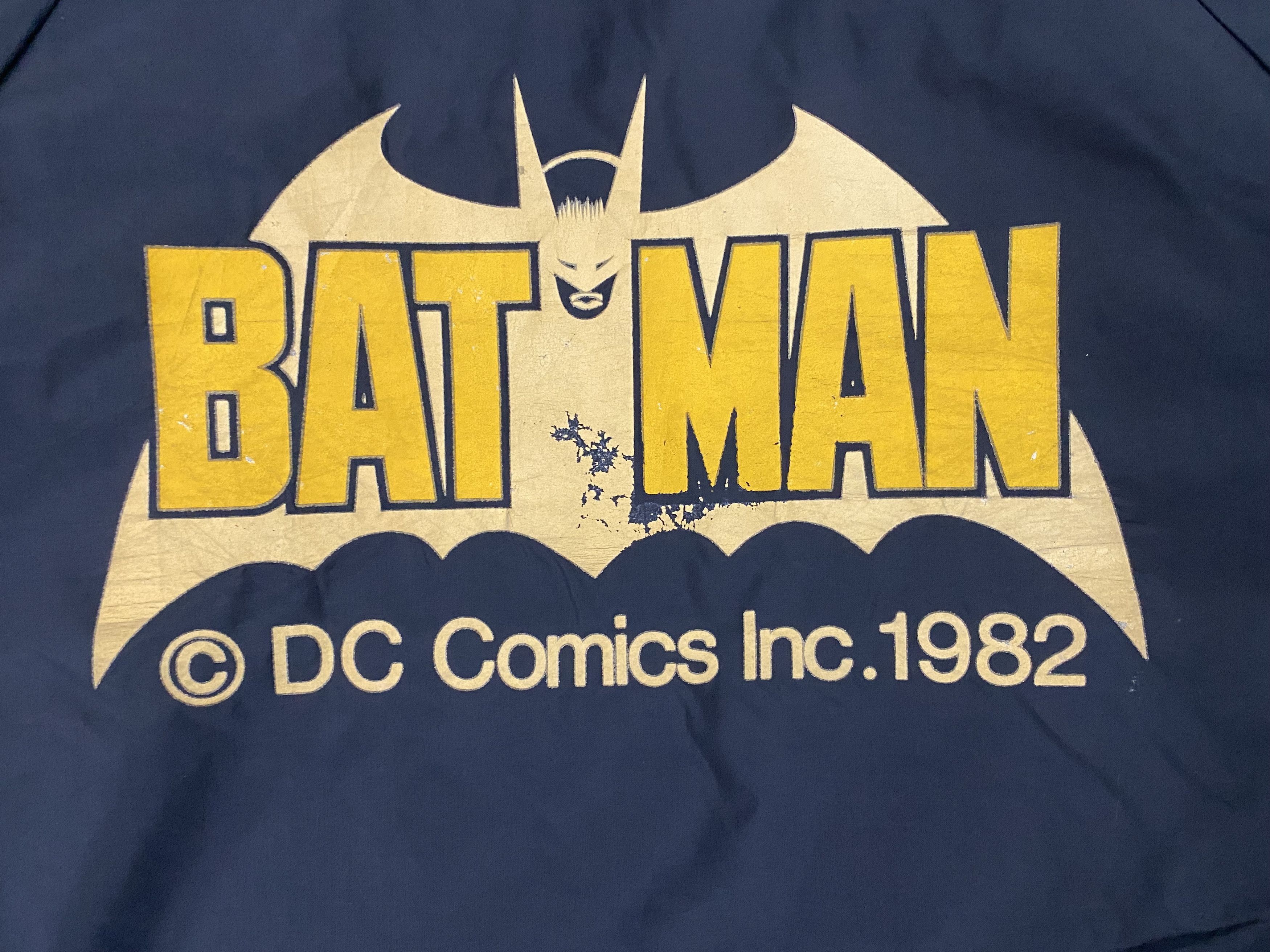 DC Comics × Vintage Vintage BATMAN DC COMIC 1982 Coach Snap Button Jacket Size US L / EU 52-54 / 3 - 4 Thumbnail