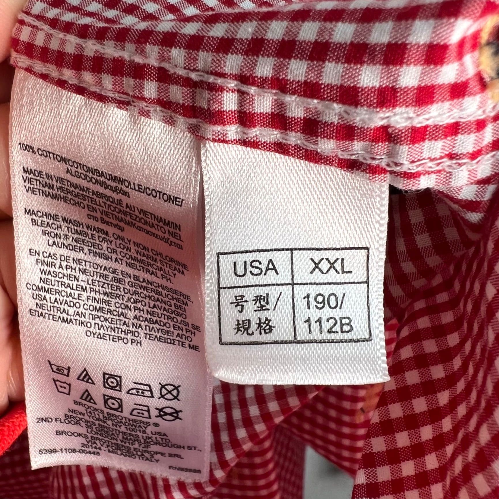 Brooks Brothers Brooks Brothers Red Gingham Regent Fit XXL Long Sleeve Shirt Dog Embroidery Size US XXL / EU 58 / 5 - 7 Thumbnail