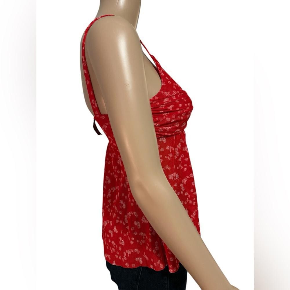 Express Red Floral Women's Top Size XS / US 0-2 / IT 36-38 - 2 Thumbnail