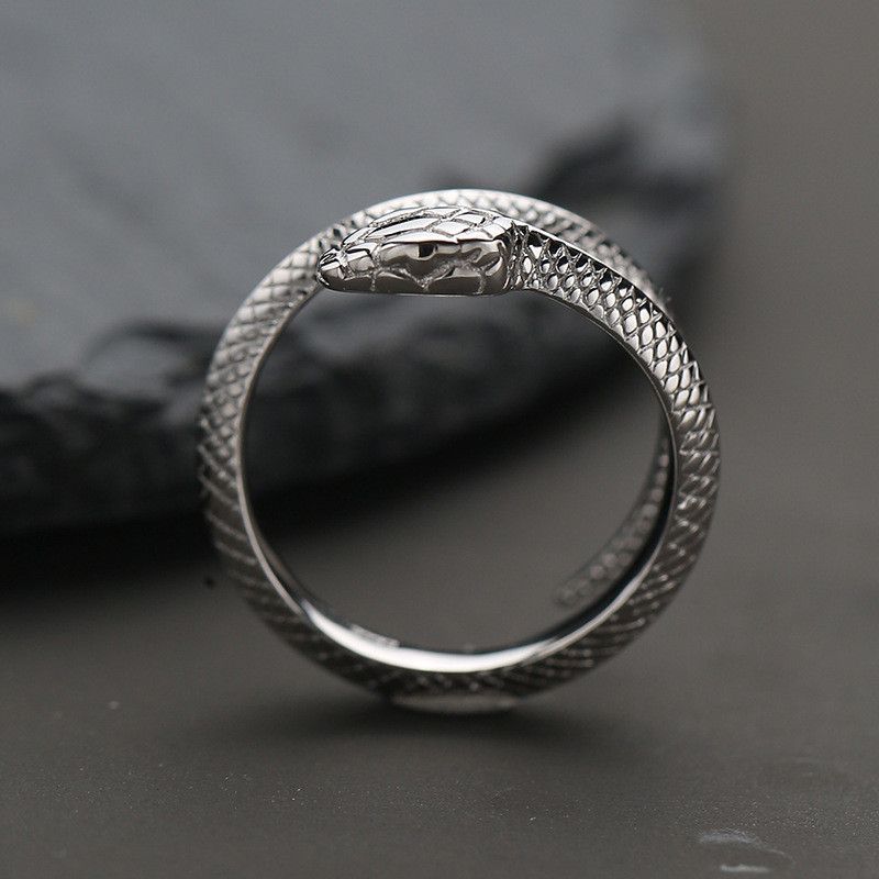 VIBE Men's Retro Hip-Hop Snake Index Finger Ring Size ONE SIZE - 2 Thumbnail