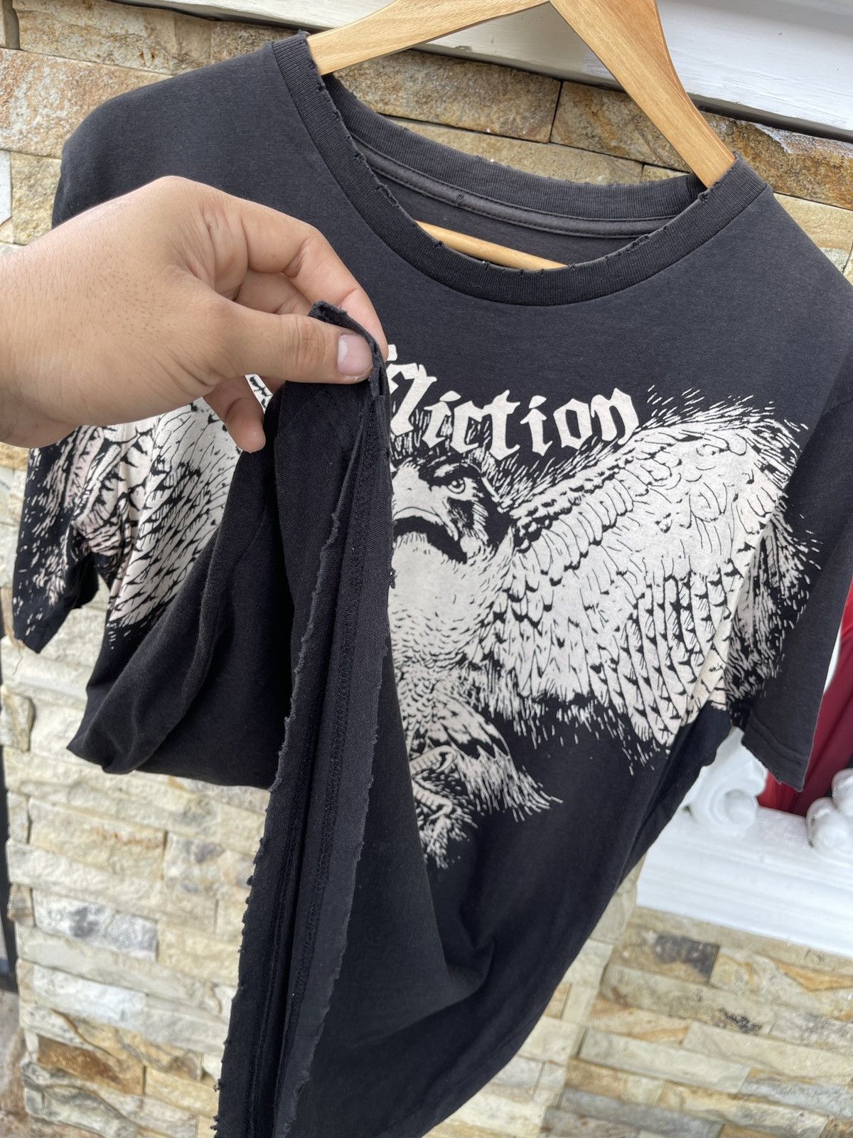 Affliction × Haunted Mound THRASHED🔥AFFLICTION🔥Distressed Sun Faded Black Tshirt Size US M / EU 48-50 / 2 - 6 Thumbnail