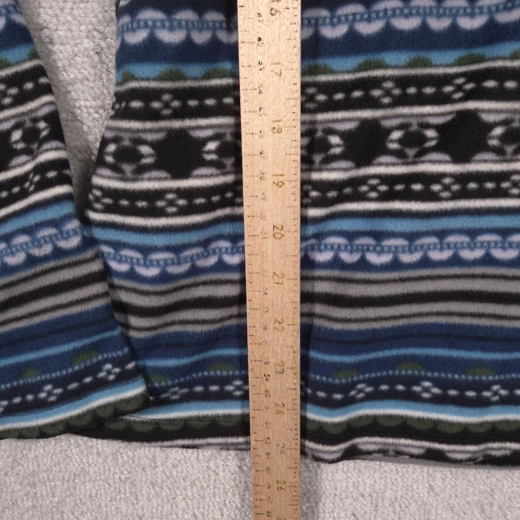 Vintage Cuddl Duds Pajama Top Womens L Blue Fair Isle Fleece Long Sleeve Shirt Size L / US 10 / IT 46 - 7 Thumbnail