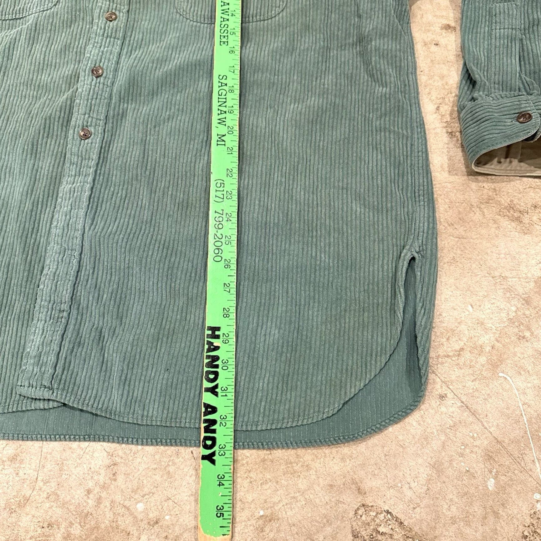 Abercrombie & Fitch VINTAGE Abercrombie & Fitch Mens XL Corduroy Jacket Green 100% Cotton Button Up Overcoat Jacket Men XL Green Vintage Size US XL / EU 56 / 4 - 7 Thumbnail