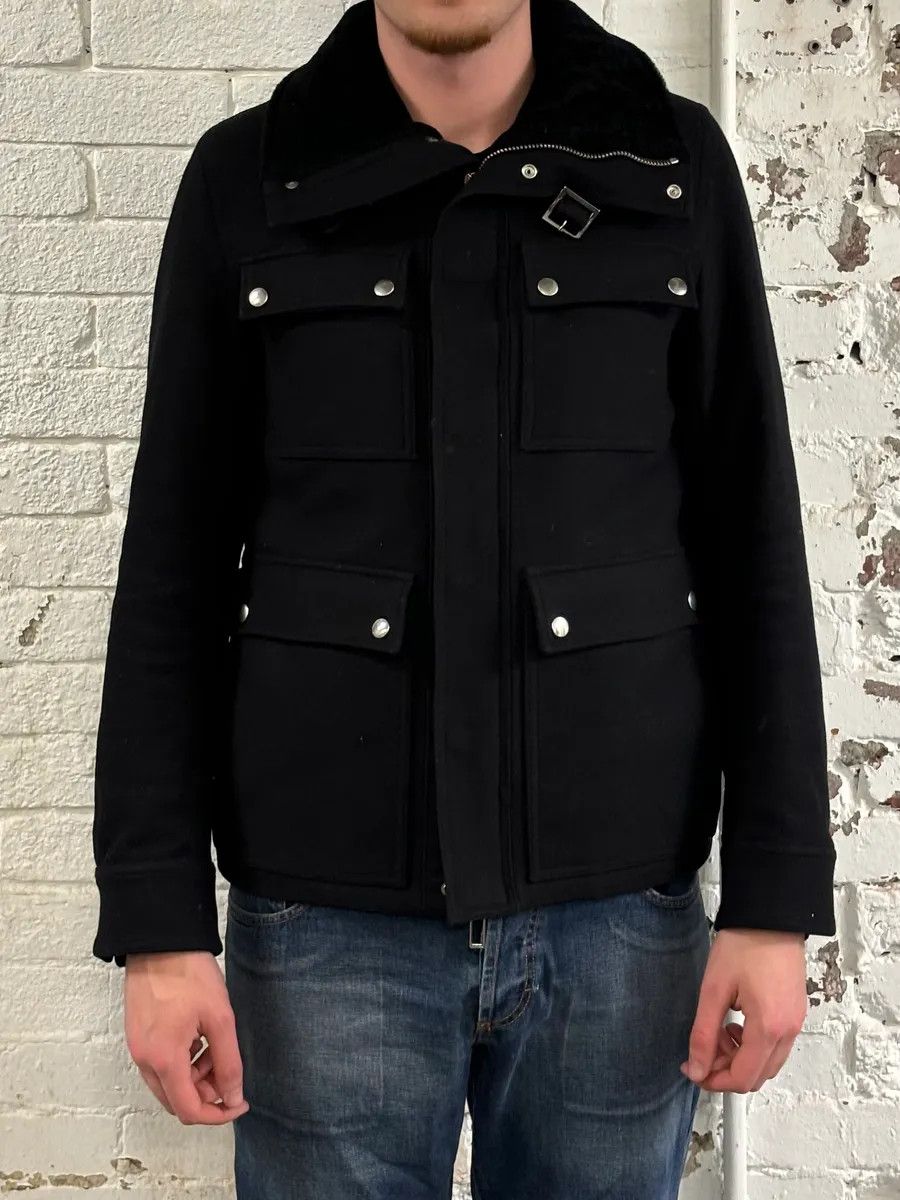 Dior AW2009 Dior Black Wool Multi-Pocket Classy Coat by Kris Van Assche Size US M / EU 48-50 / 2 - 2 Thumbnail