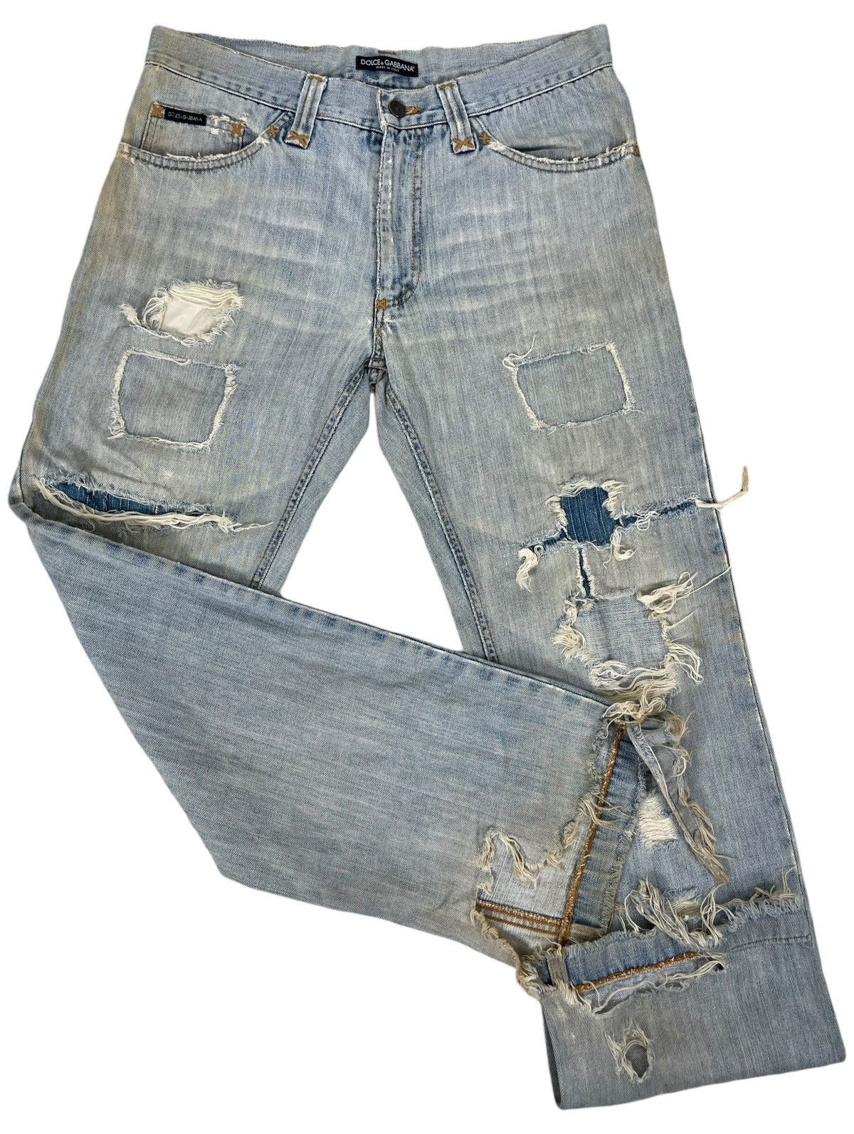 Dolce & Gabbana × Vintage Vintage D&G Dolce Gabbana Distressed Jeans Size US 35 - 9 Thumbnail