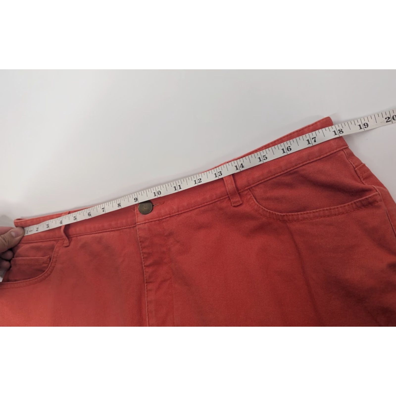 Coldwater Creek Coldwater Creek Jeans Capri Womens Size 16 Red Orange Denim High Rise Regular Fit 5-Pocket Design Womens Size 38" / US 16 / IT 52 - 5 Thumbnail