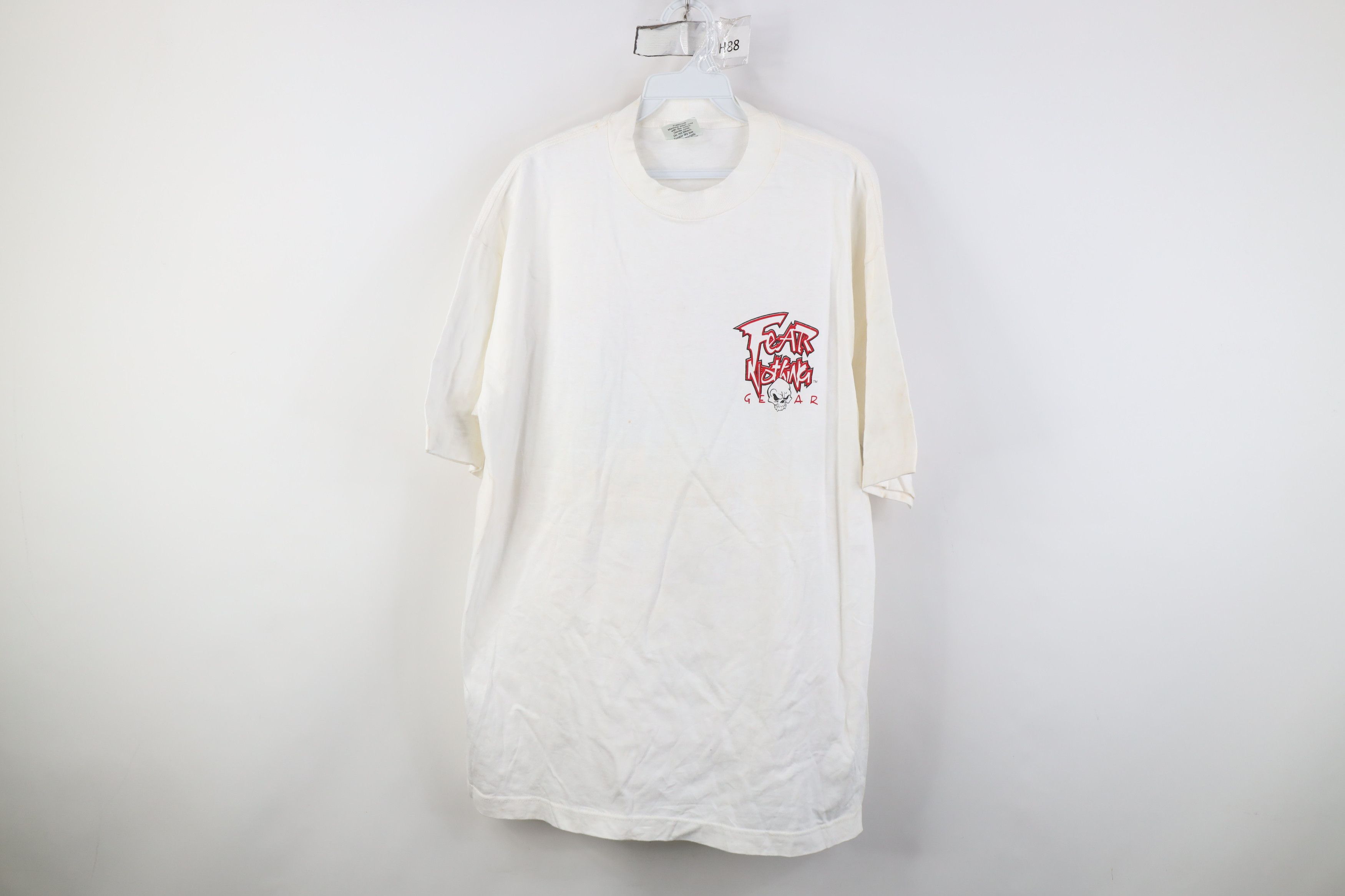 Vintage Vintage 90s Streetwear Nothing Skull T-Shirt White Cotton Size US XL / EU 56 / 4 - 1 Thumbnail