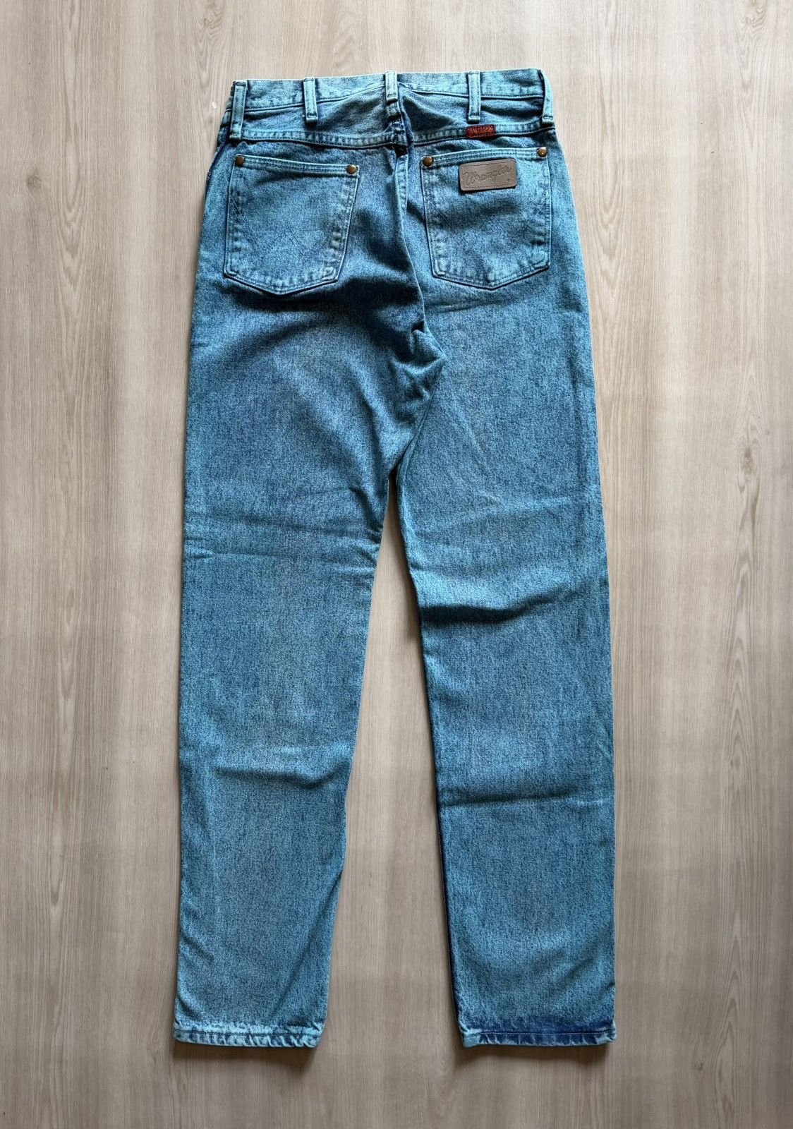Wrangler Vintage Wrangler Turquoise Acid Washed Jeans Womens 11x32 Size 32" / US 10 / IT 46 - 1 Thumbnail