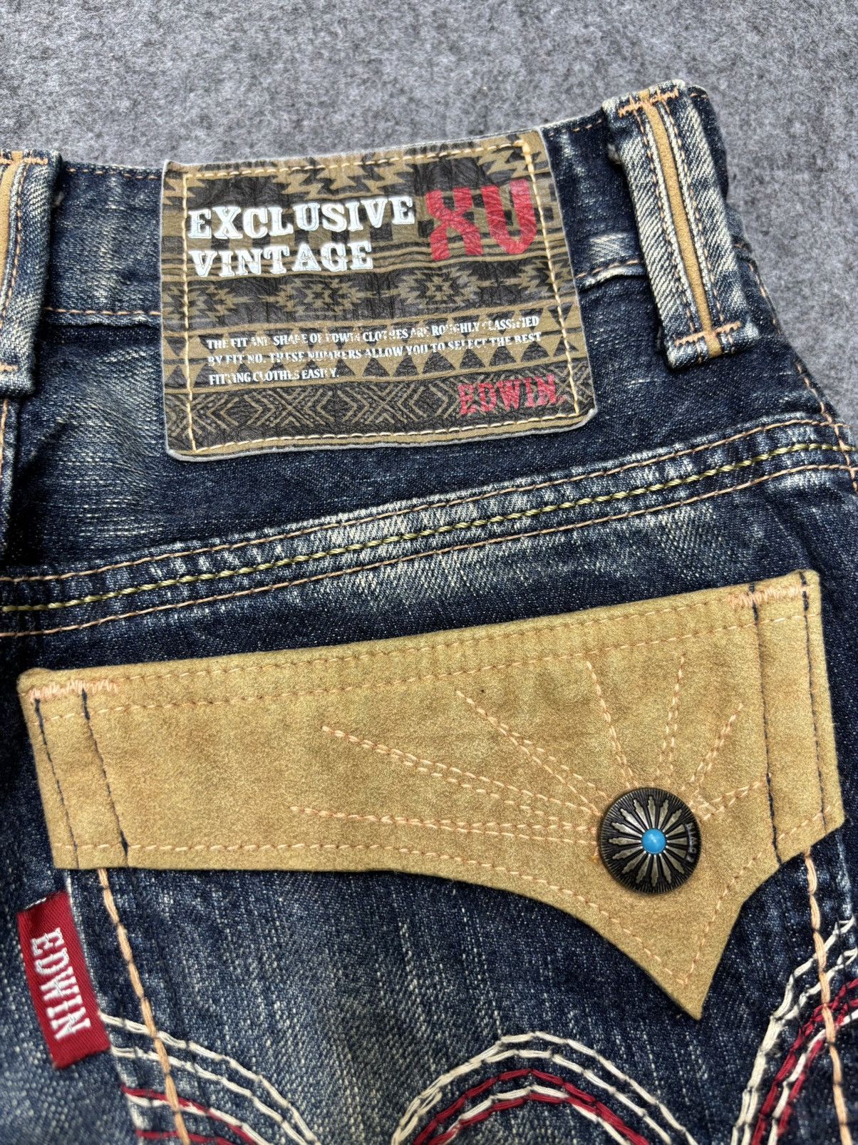 Edwin 💥Vintage Flare💥Edwin Sick Blue Stone Wash Flare Denim F645 Size US 28 / EU 44 - 15 Thumbnail