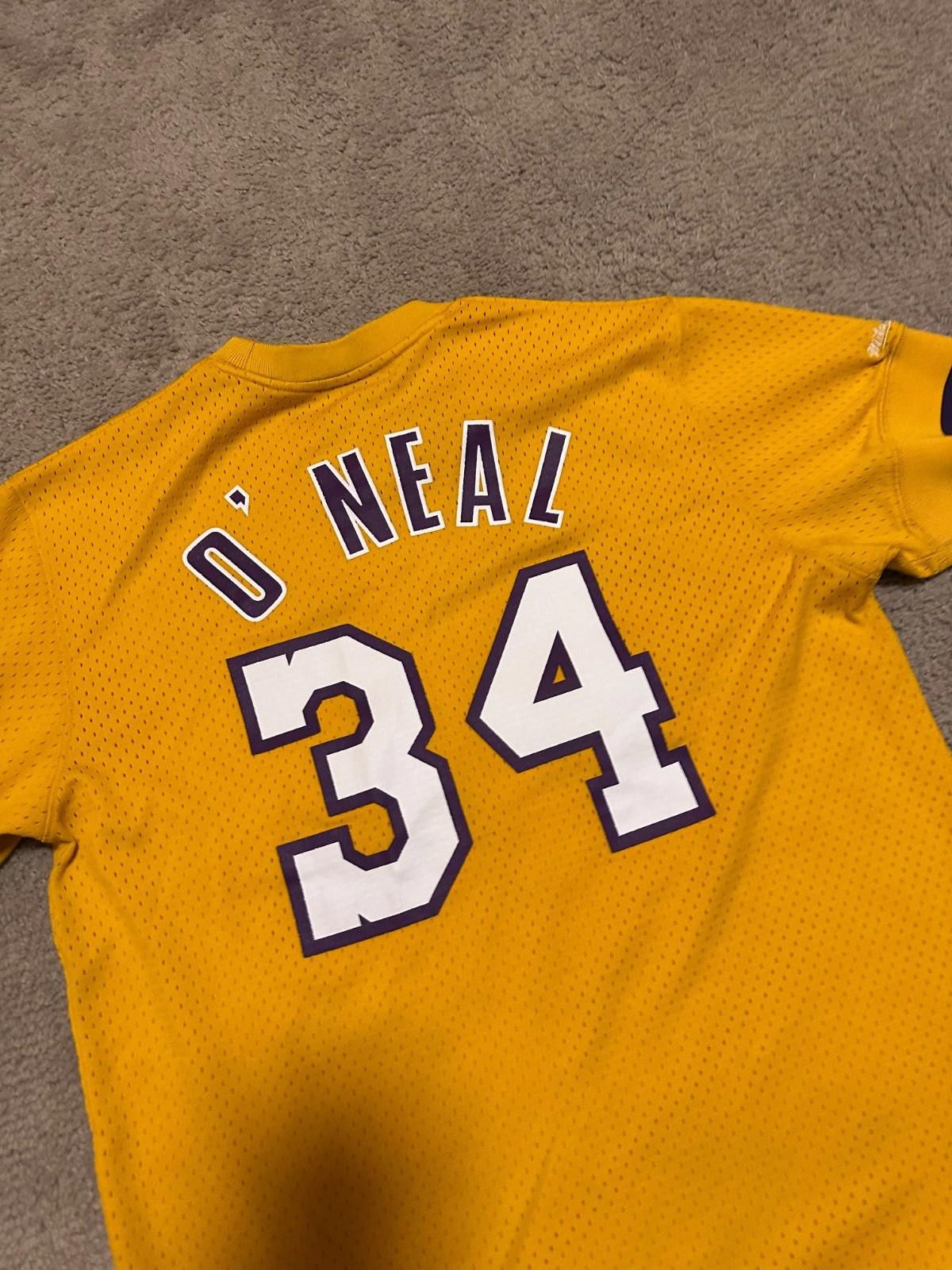Mitchell & Ness Mitchell Shaq Lakers T Shirt Men's Shaquille O'Neal Sz L Size US L / EU 52-54 / 3 - 8 Thumbnail