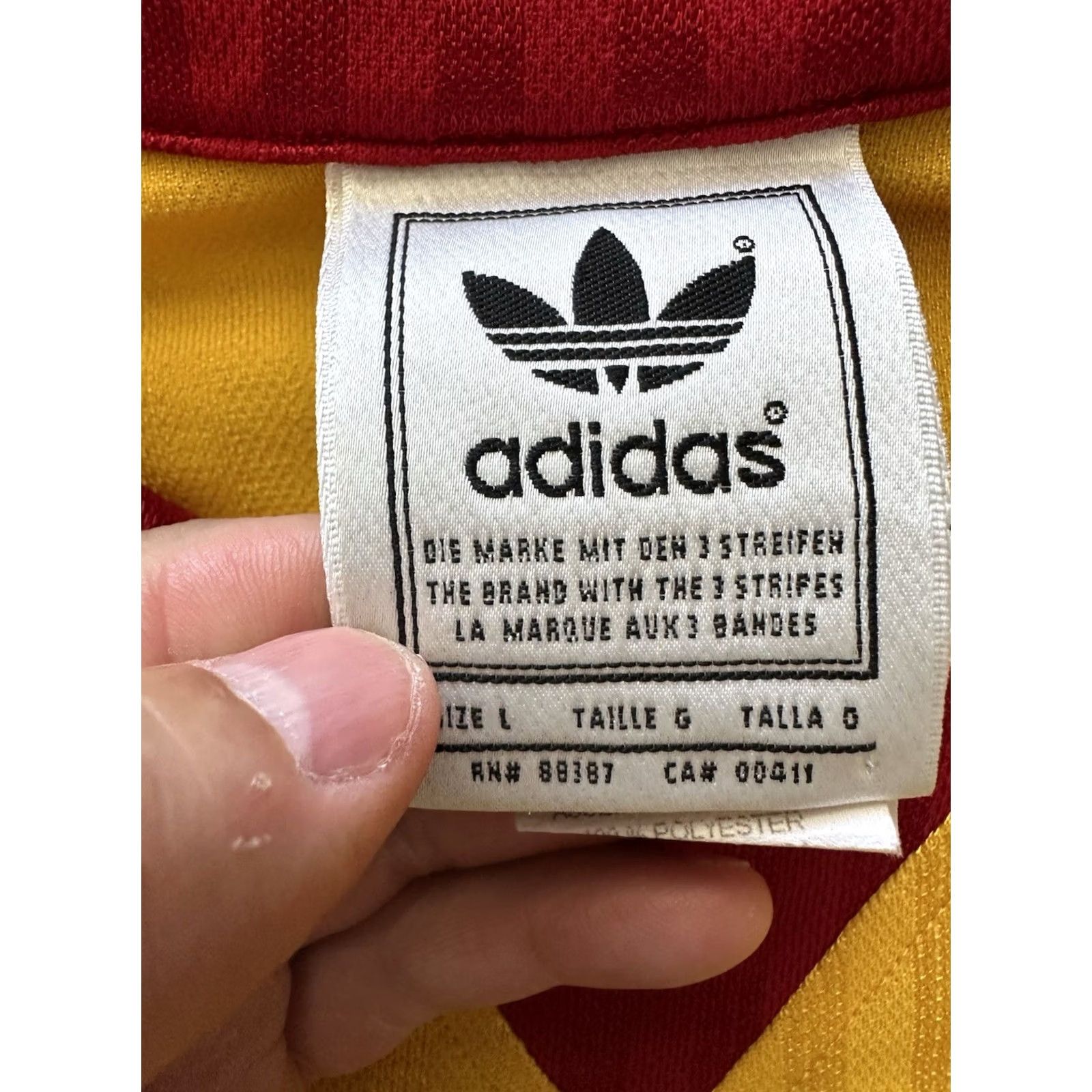 Adidas VTG 80s Adidas Trefoil Soccer Jersey Mens L Yellow Shirt Football Shirt Size US L / EU 52-54 / 3 - 4 Thumbnail
