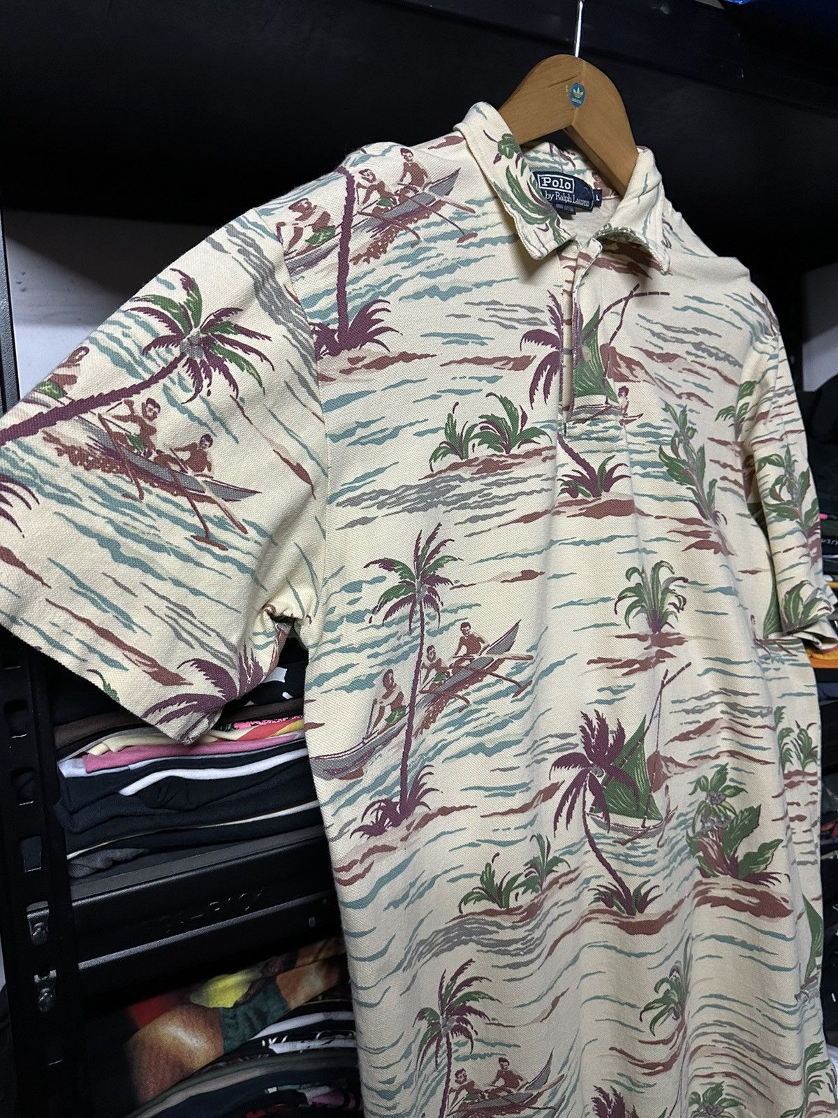 Polo Ralph Lauren × RRL Ralph Lauren × Vintage Vintage 90s Polo Ralph Lauren Sailing Hawaii Beach Polo Tee Size US L / EU 52-54 / 3 - 4 Thumbnail