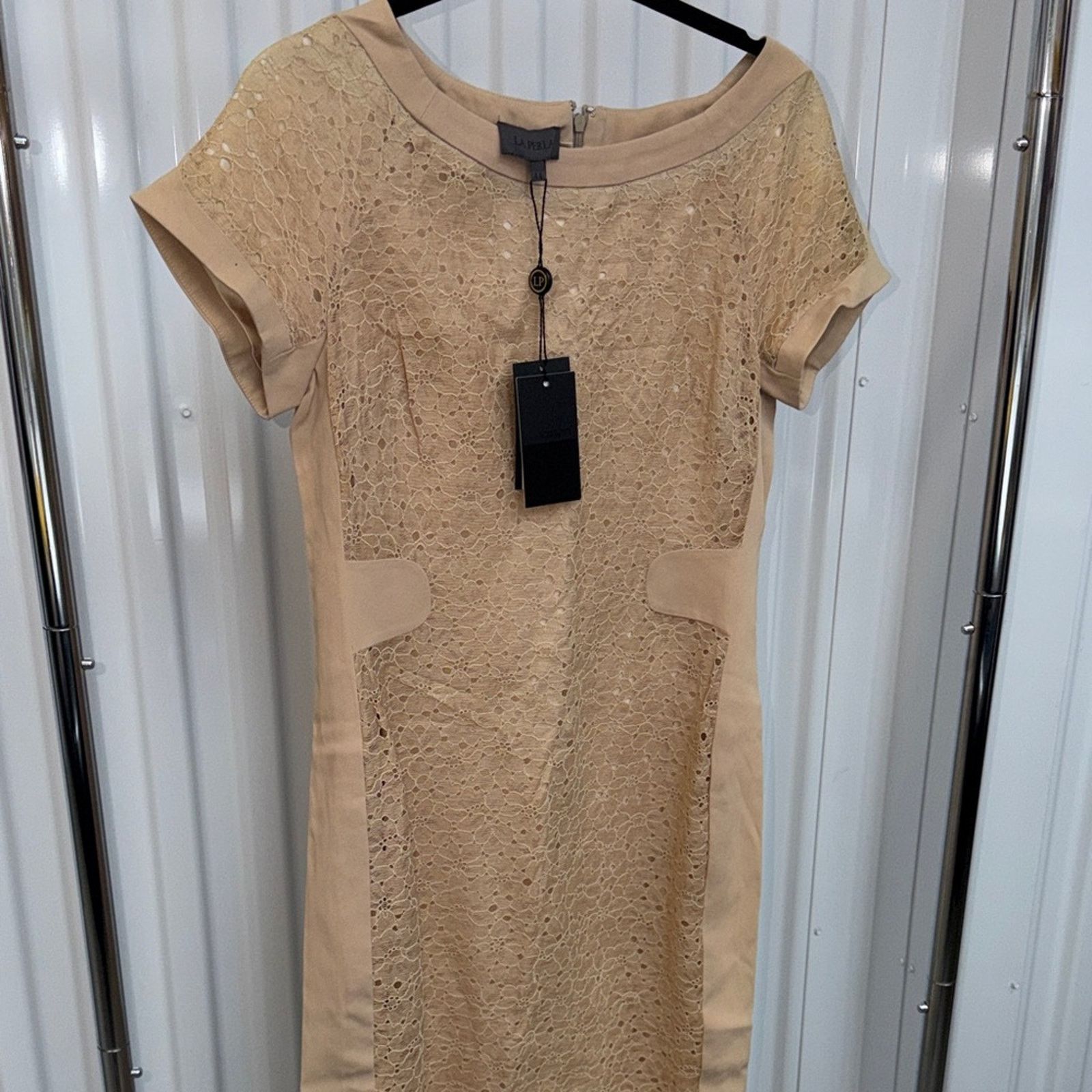 La Perla LA PERLA beautiful Tan Lace Dress Tan Size 10 Womens Size L / US 10 / IT 46 - 4 Thumbnail