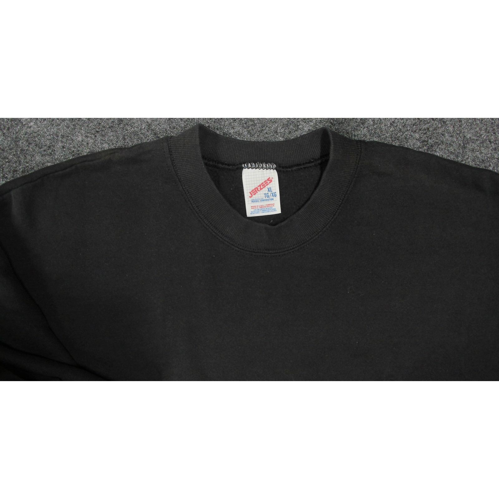 Jerzees Jerzees VTG 90s Sun-Faded Black Boxy Cut Blank Sweatshirt Size XL / US 12-14 / IT 48-50 - 9 Thumbnail
