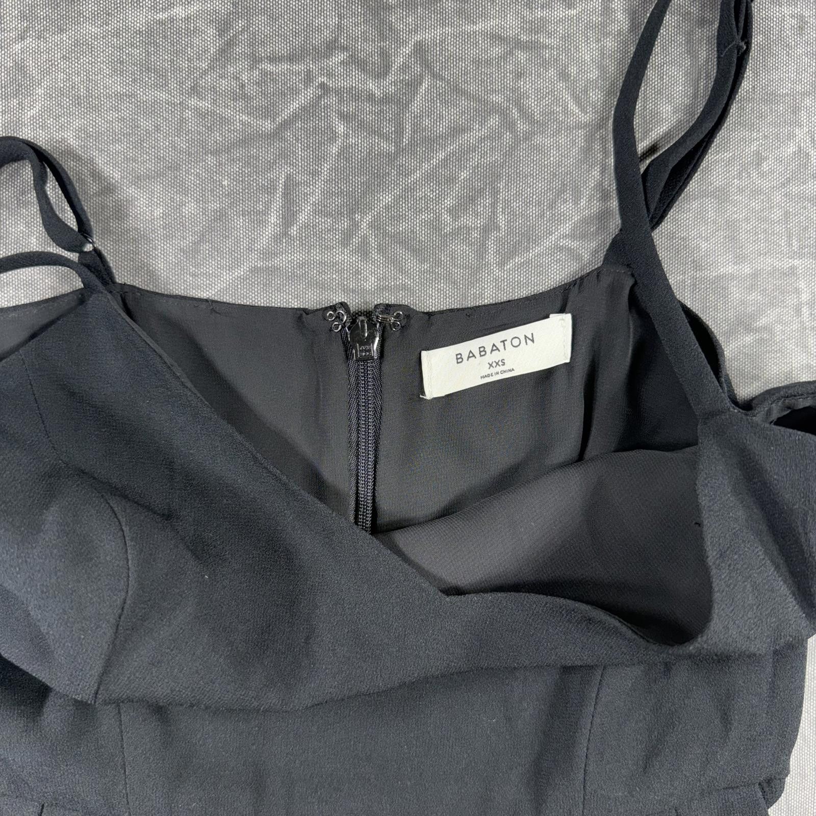 Other Babaton Aritzia Black Wide Leg Jumpsuit XXS Spaghetti Strap Size 25" / US 0 / IT 36 - 4 Thumbnail