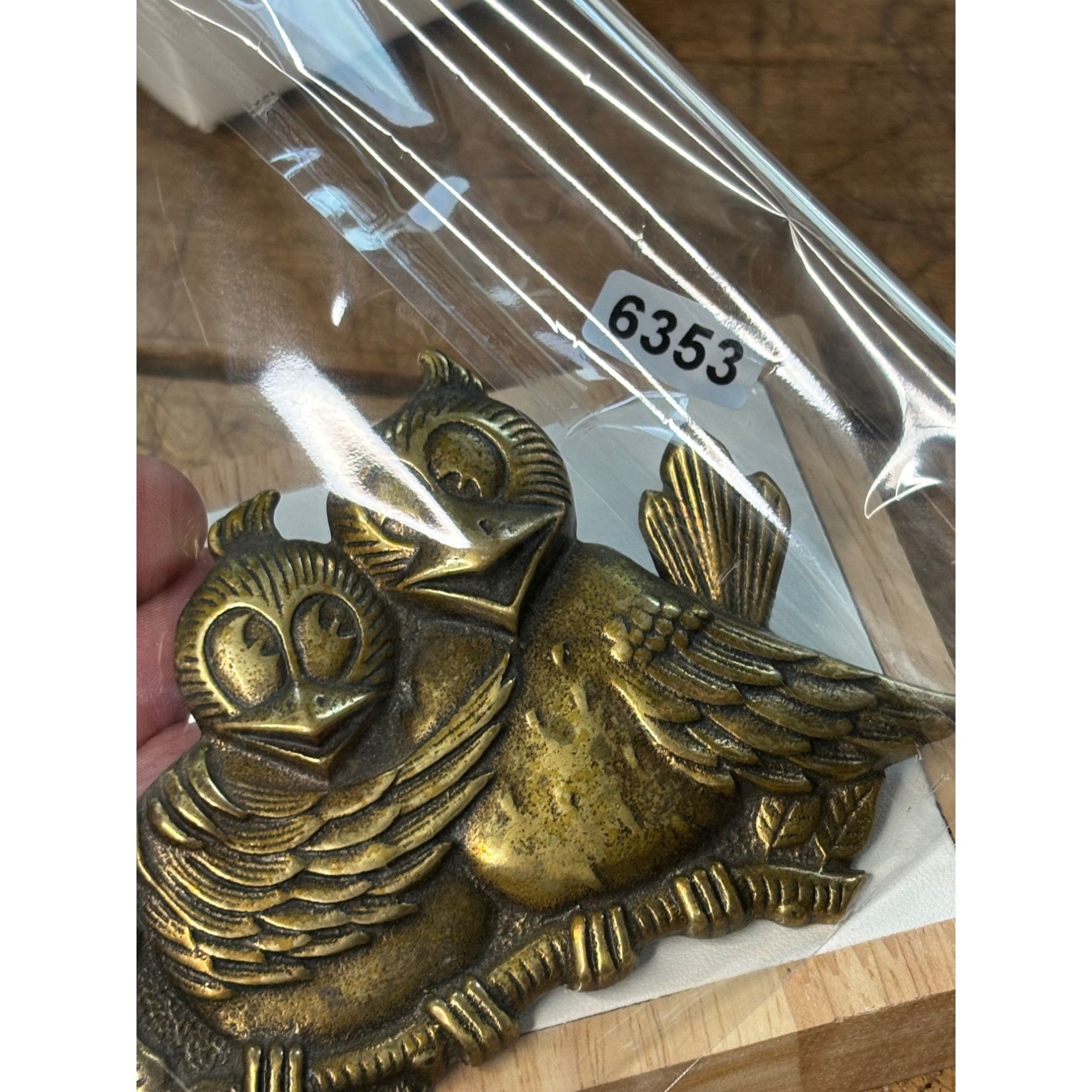 Other Vintage Solid Brass Lovebird Wall Hanging Decor 4.5" Wide Ru Size ONE SIZE - 3 Thumbnail