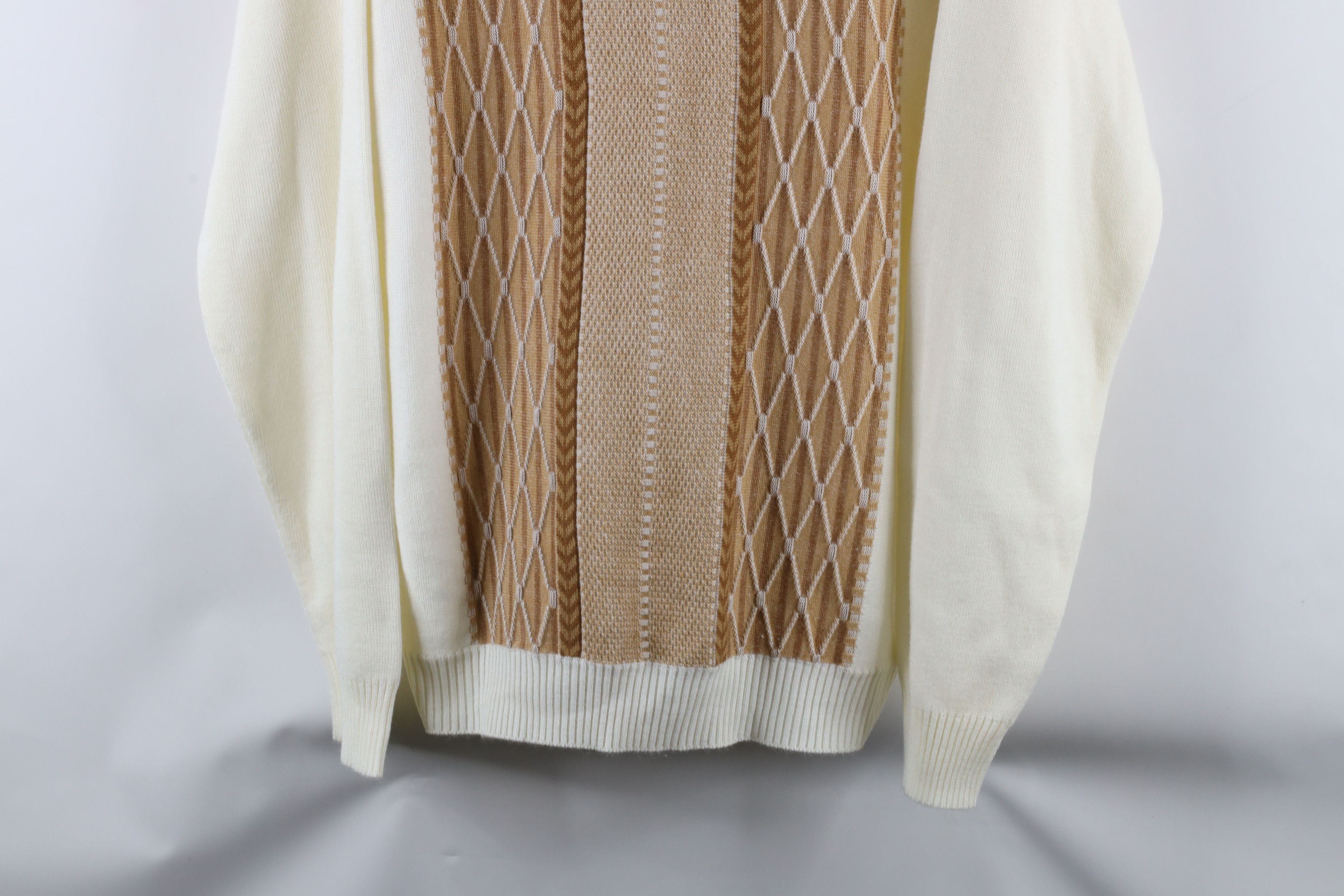 Vintage Vintage 90s Coogi Style Diamond Knit Mock Neck Sweater Size US XXL / EU 58 / 5 - 3 Thumbnail