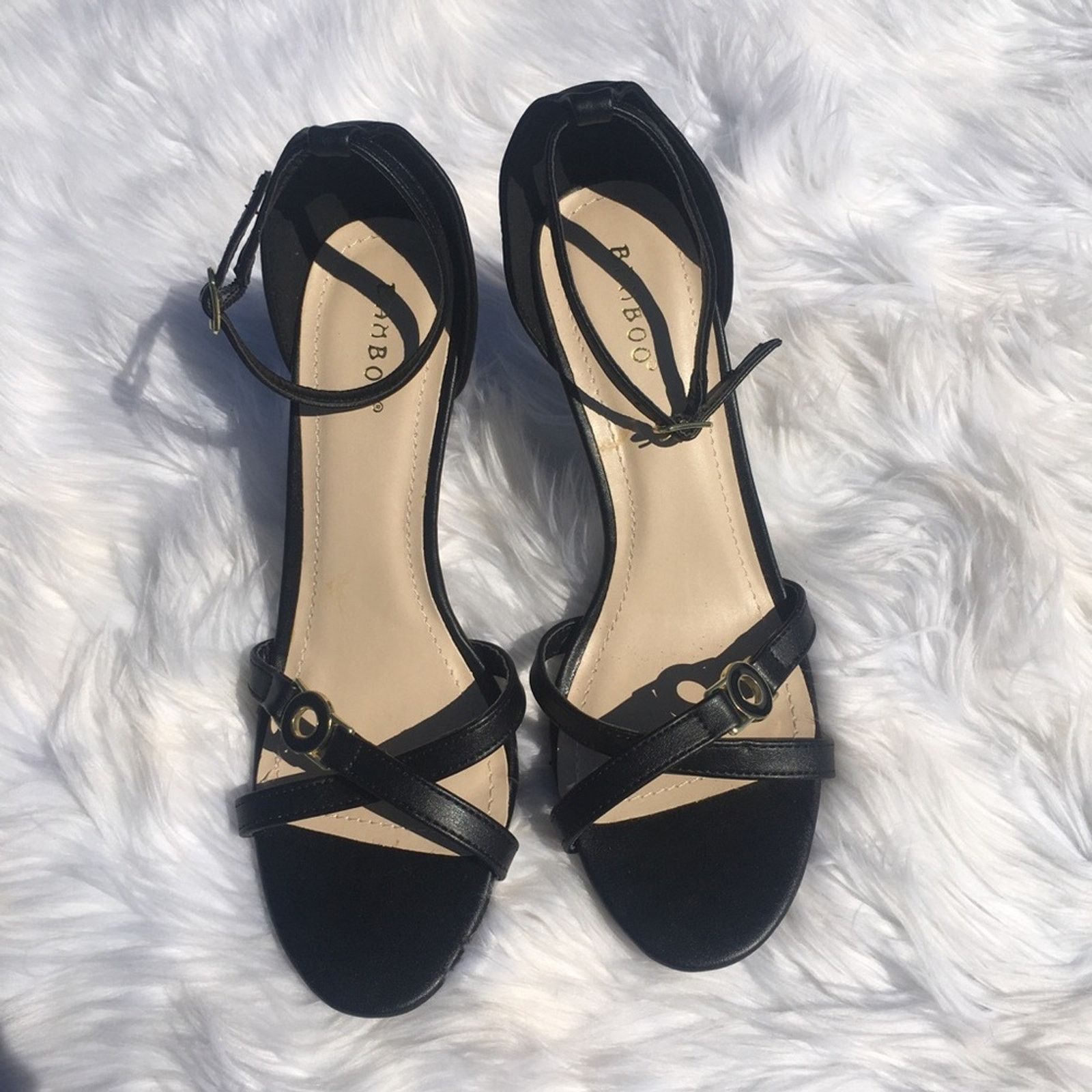 Other Bamboo Tully ankle strap sandal heels NEW women's 9 Size US 9 / IT 39 - 4 Thumbnail