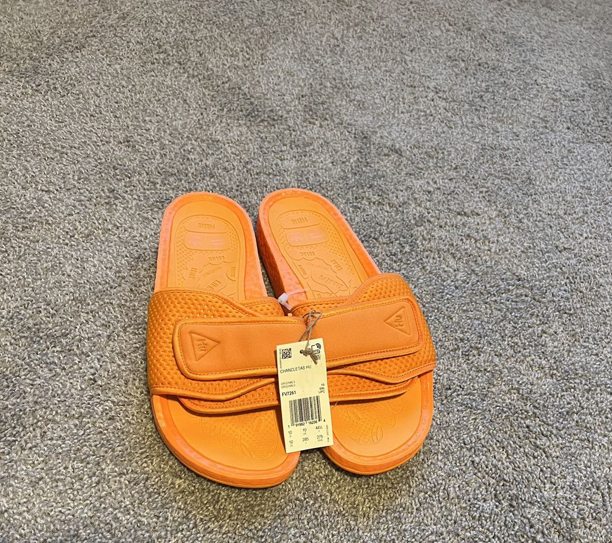 Adidas Adidas Pharrell Williams Hu Chancletas Orange SZ 10 NWT Size US 10 / EU 43 - 1 Thumbnail