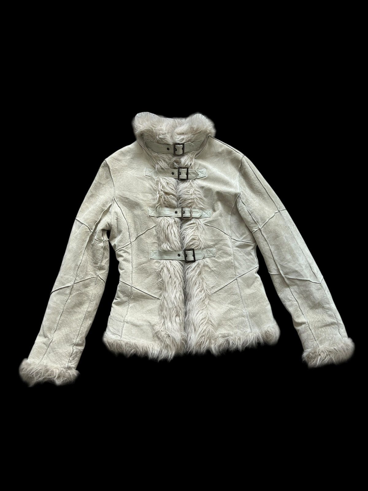 Japanese Brand Vintage Morgan De Toi Pig Suede Leather Fur Jacket I6W9 LGB Size M / US 6-8 / IT 42-44 - 16 Thumbnail